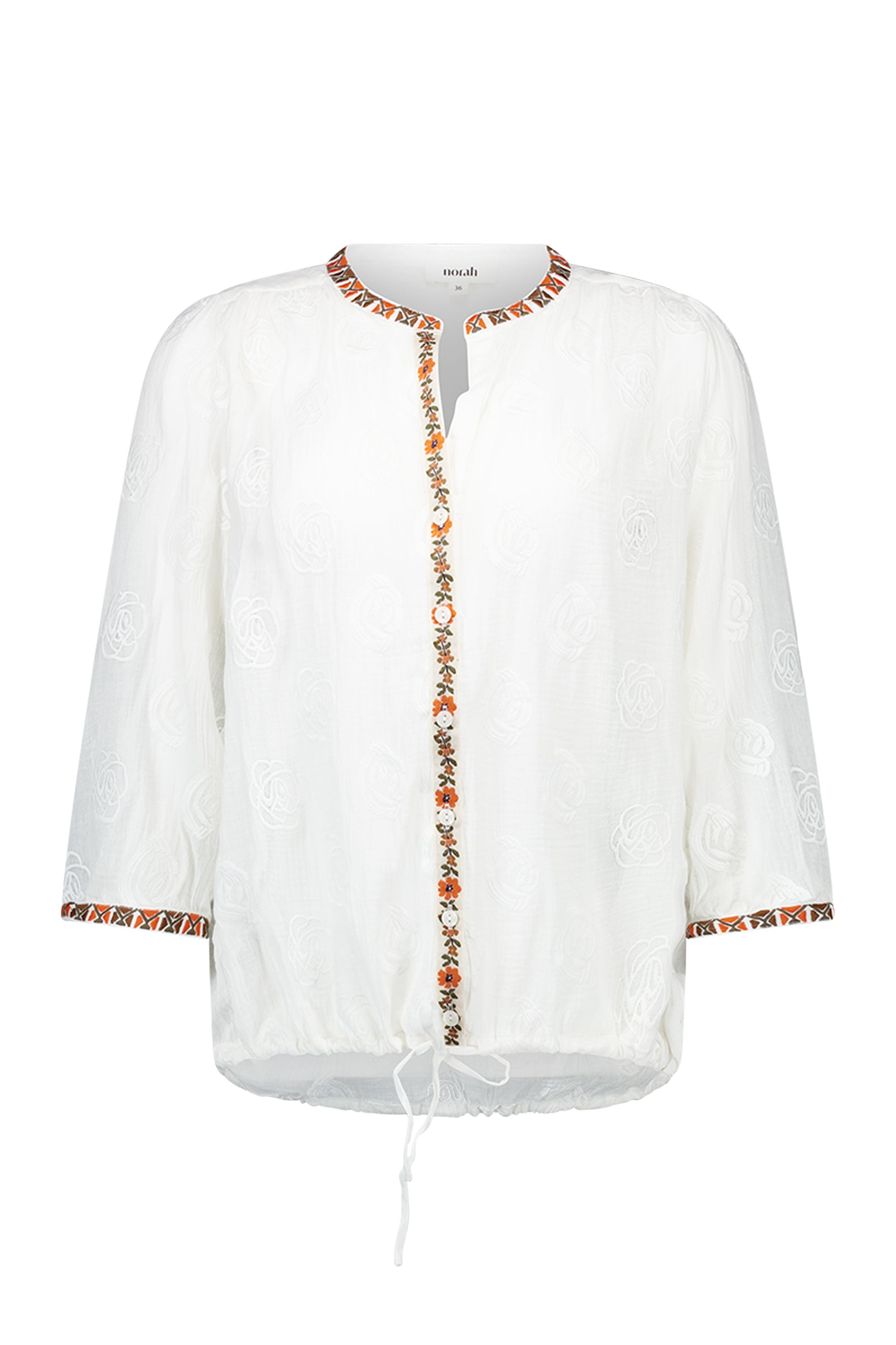Norah Off-white blouse met borduursels off-white 218275-101-38