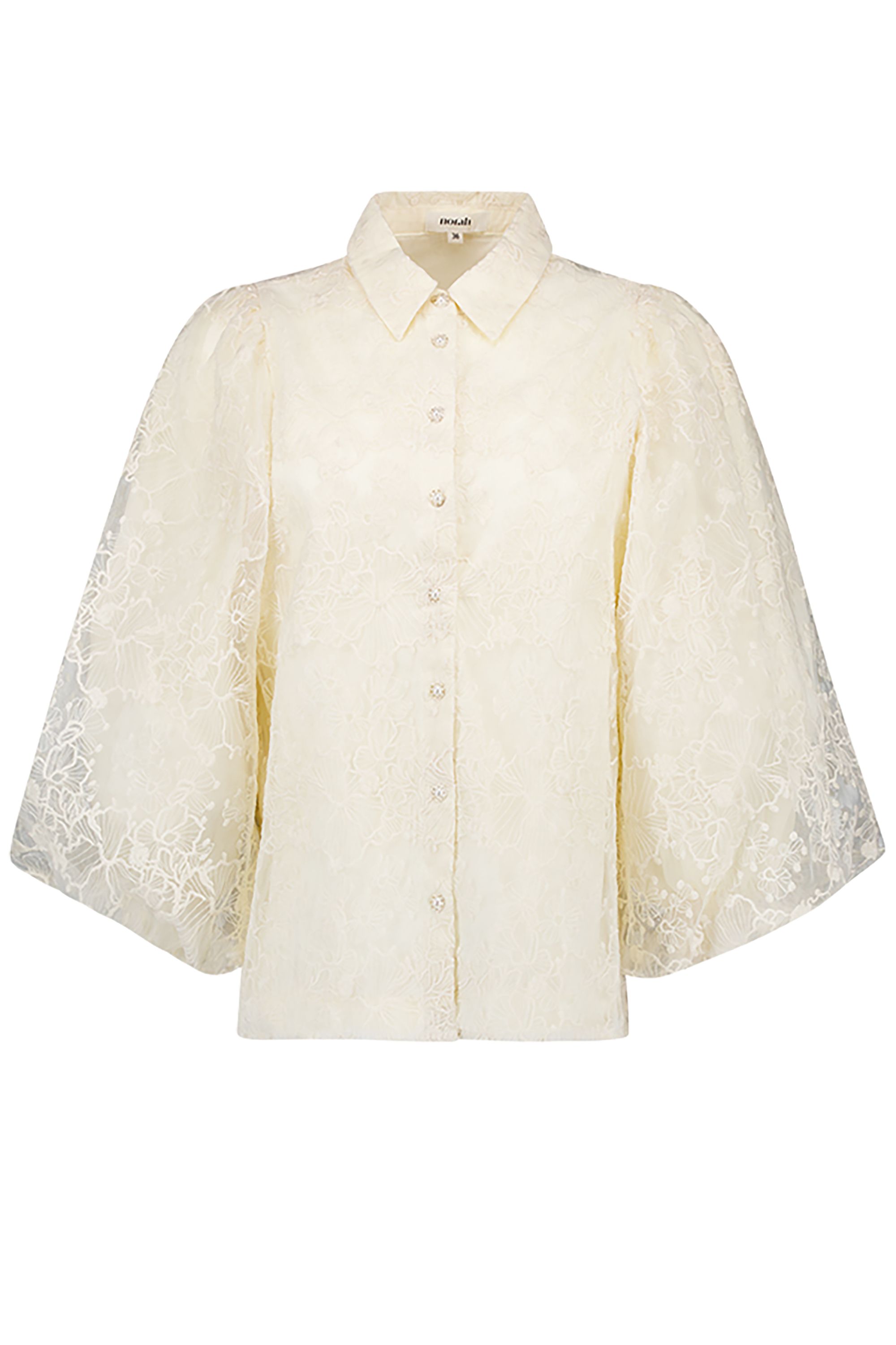 Norah Ecru blouse met ballonmouwen vanilla 218278-104-34
