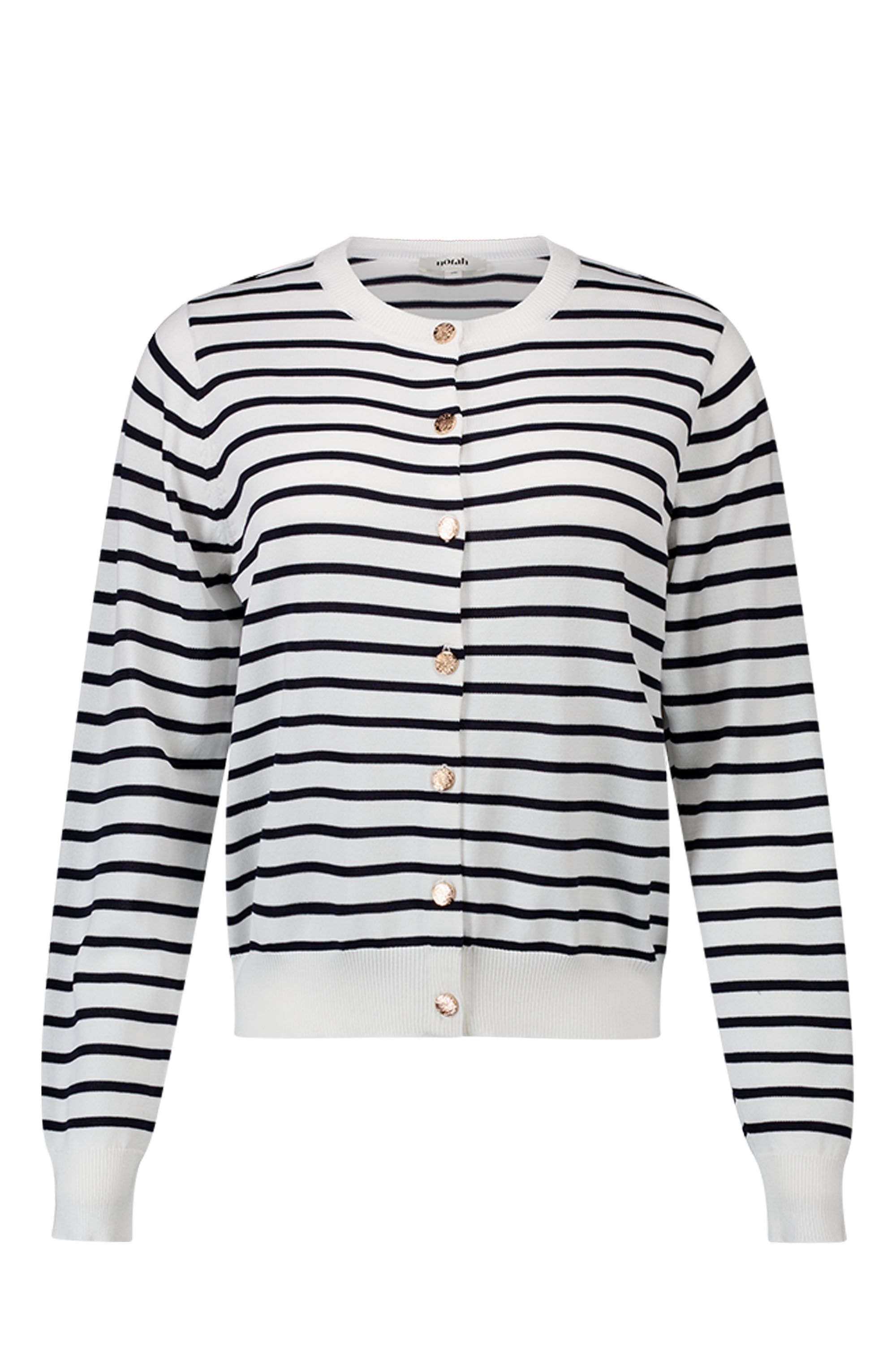 Norah Off-white/blauw gestreept vest ecru/blue 218279-174-38