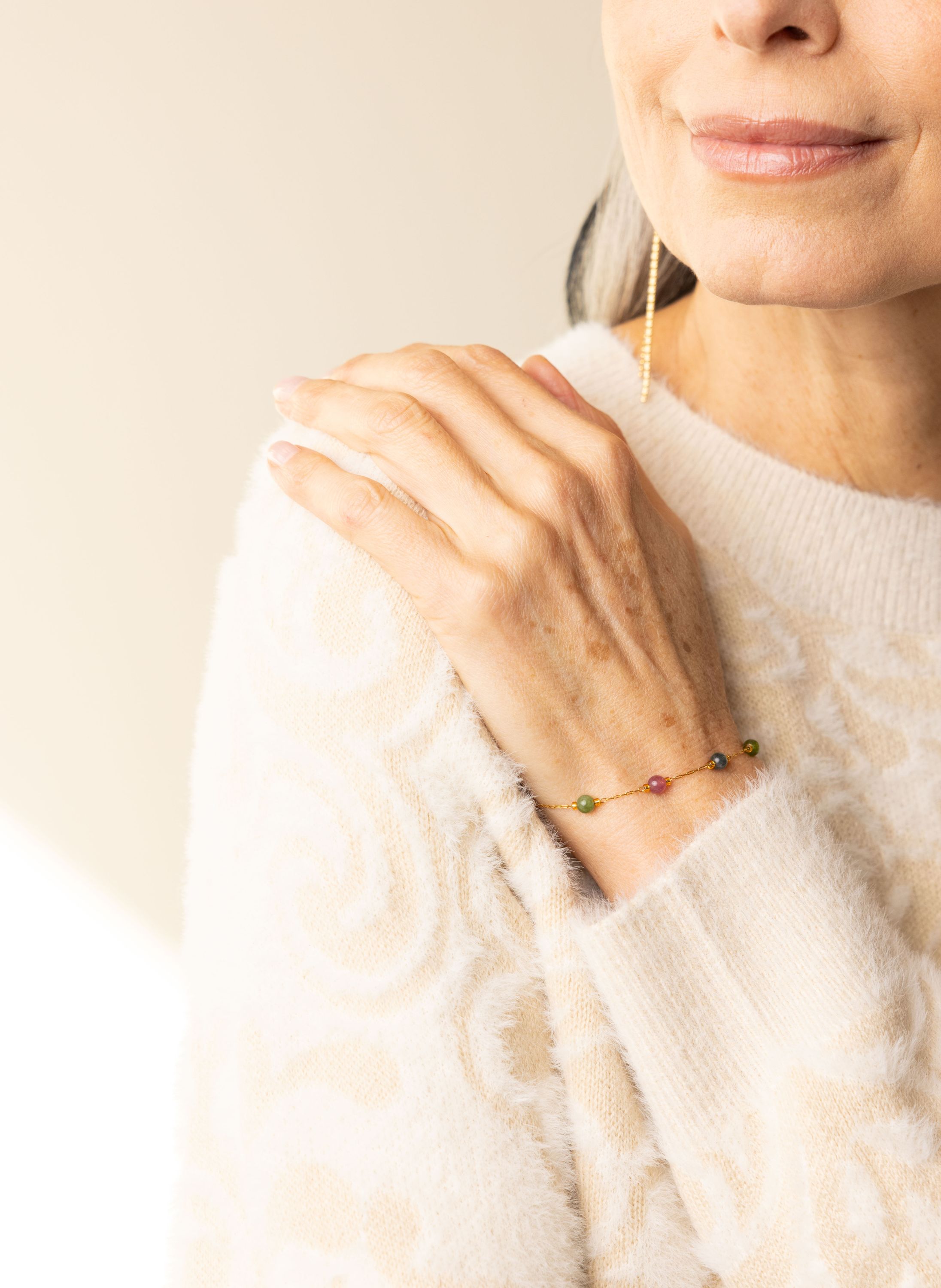 Norah Goudkleurige armband met gekleurde steentjes gold multicolor 218286-198-ONE