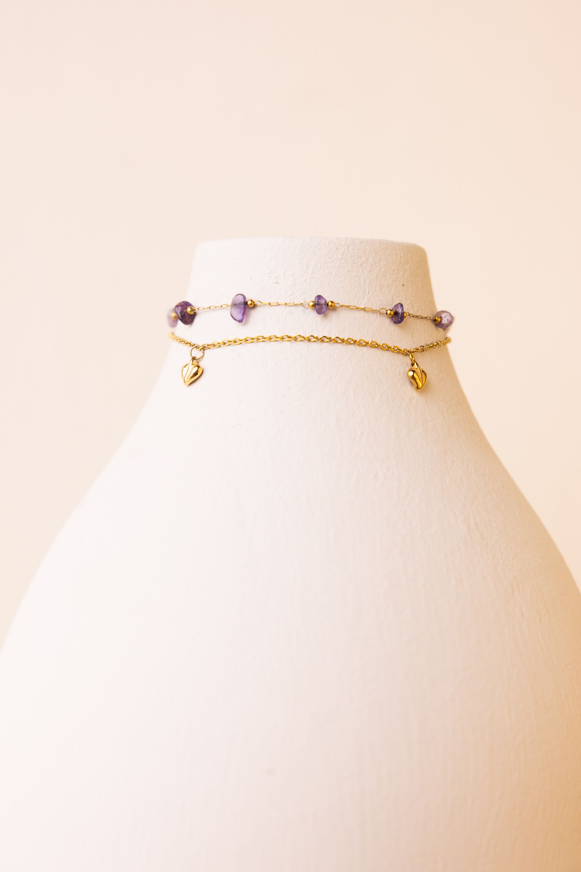 Norah Goudkleurige dubbele armband met steentjes gold multicolor 218290-198-ONE