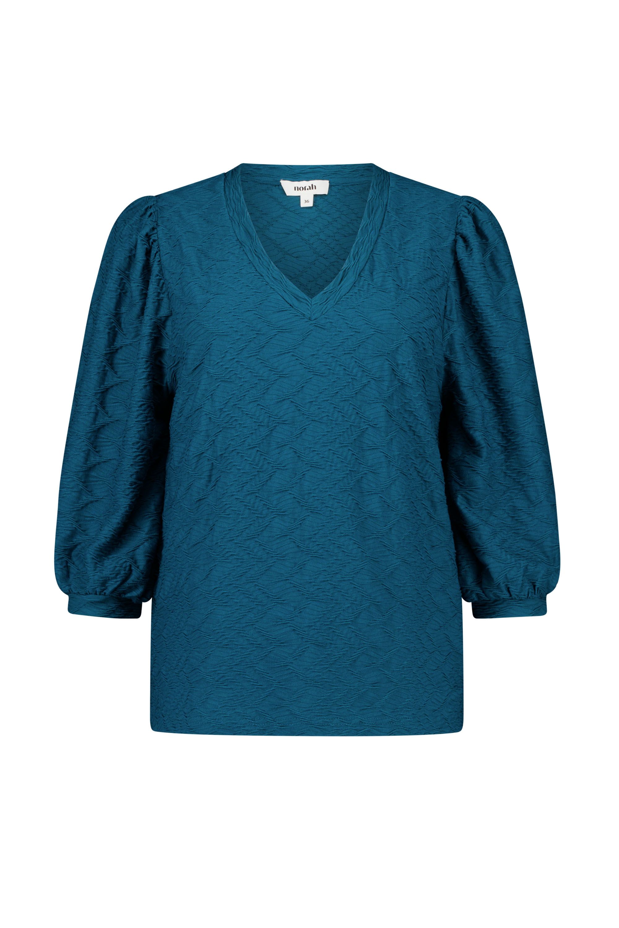 Norah Blauw/groen shirt met structuur teal 218295-666