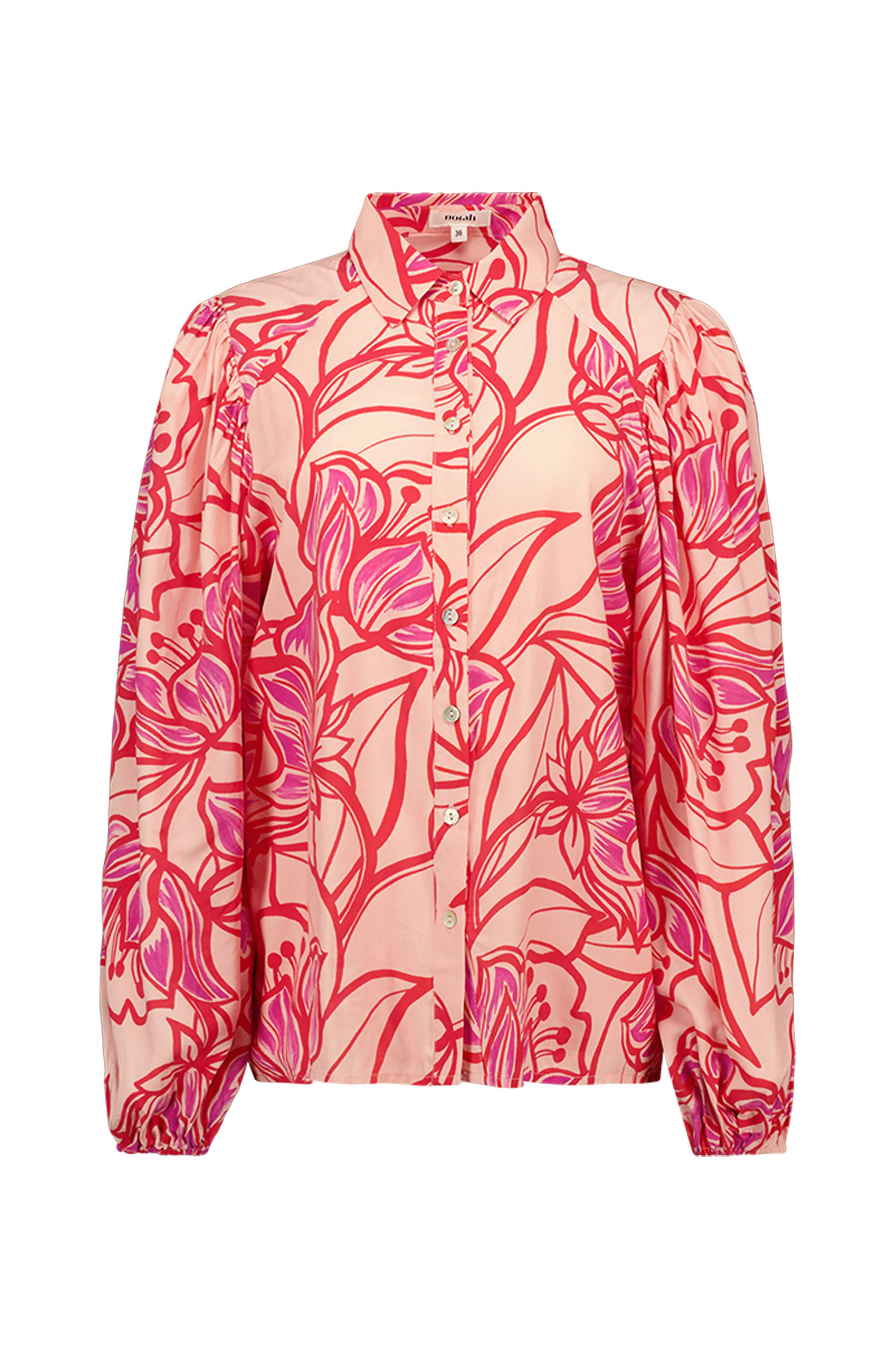 Norah Lichtroze blouse met bloemen pink multicolor 218301-920-44