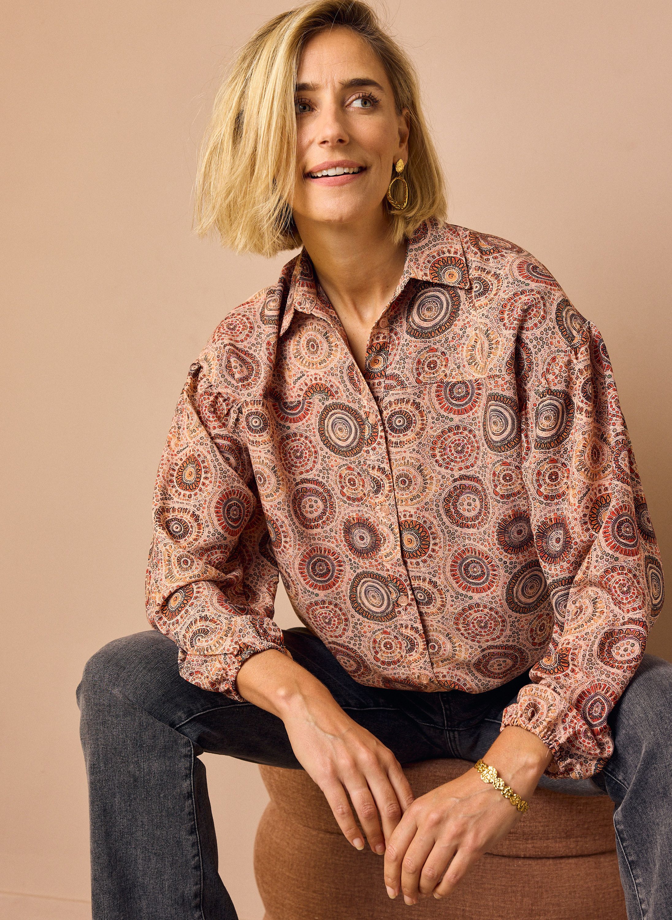 Norah Kleurrijke blouse met grafische print multicolor 218306-002