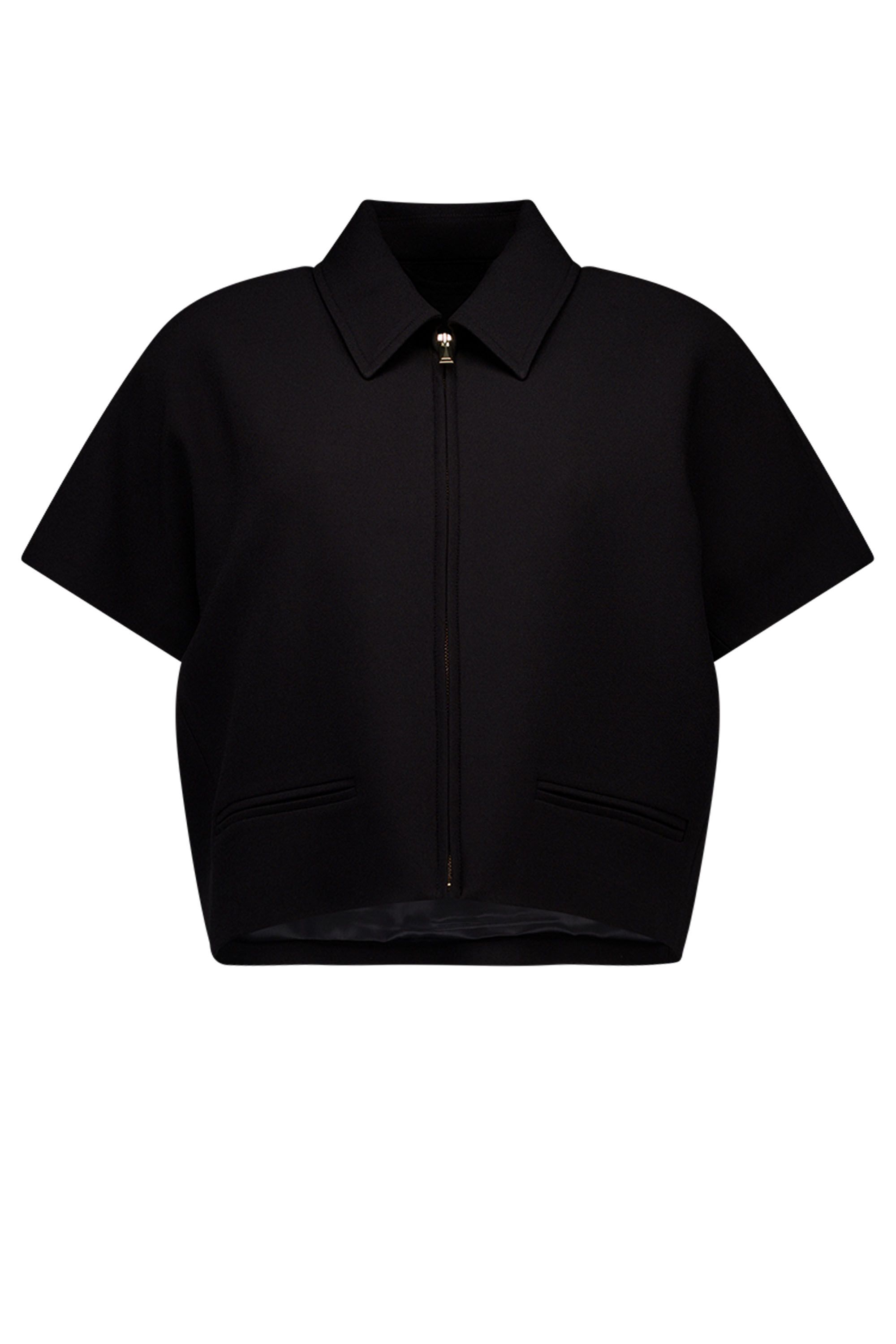 Norah Zwart jasje met klassieke kraag black 218318-001-36