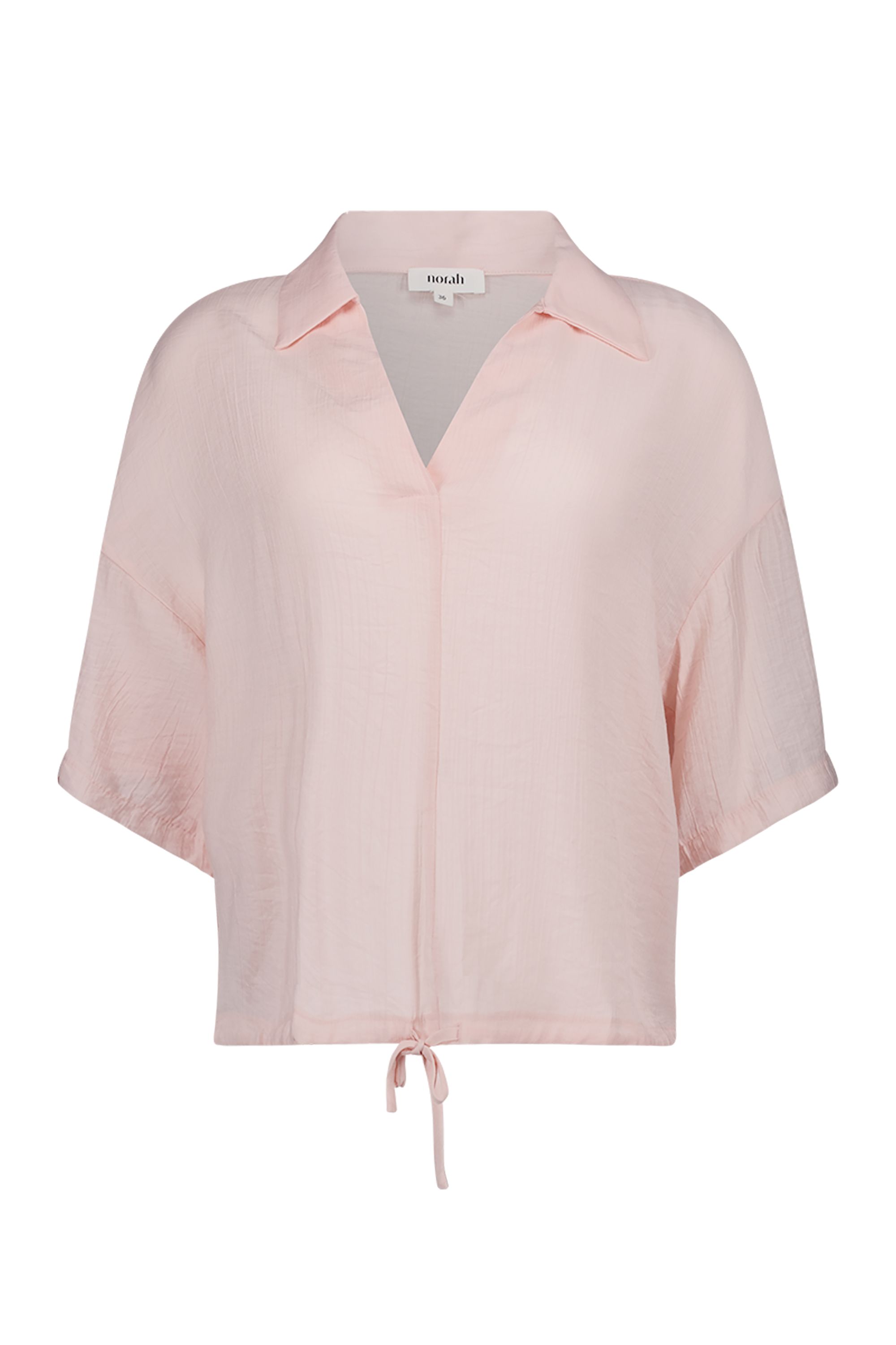 Norah Lichtroze blouse met strikkoord light rose 218323-901-42