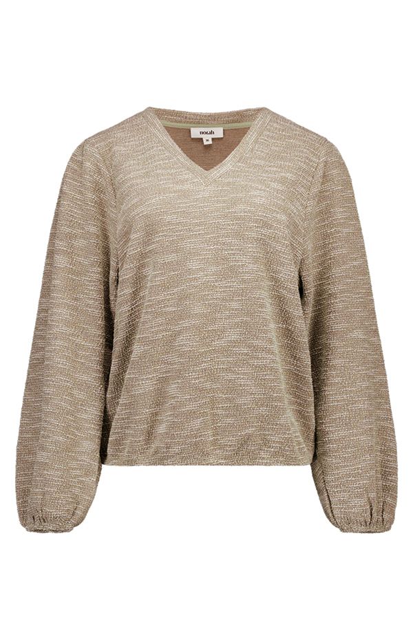 Norah Groene trui met V-hals grey green 218327-053-38