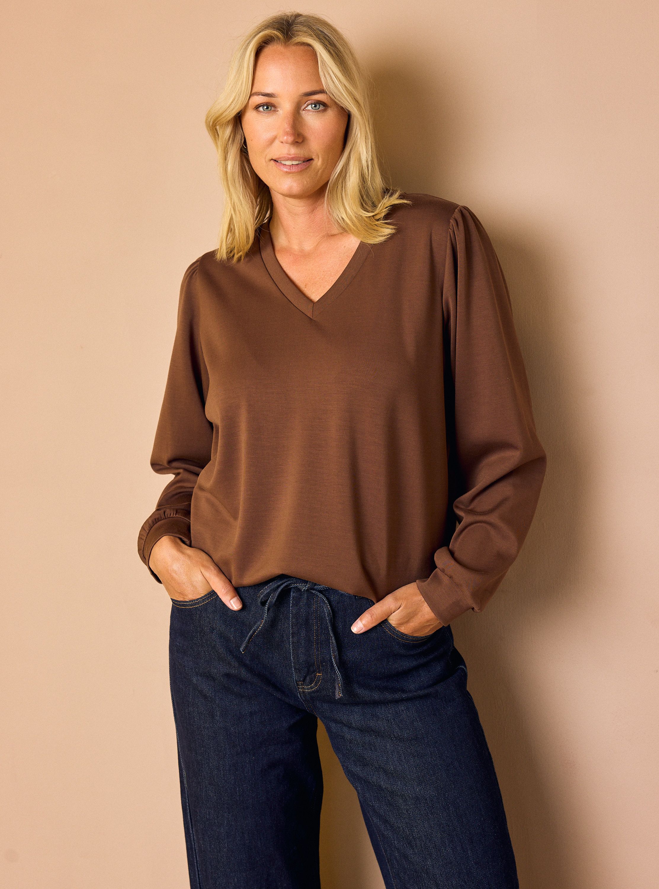 Norah Valerie sweater lichtbruin light brown 218339-201