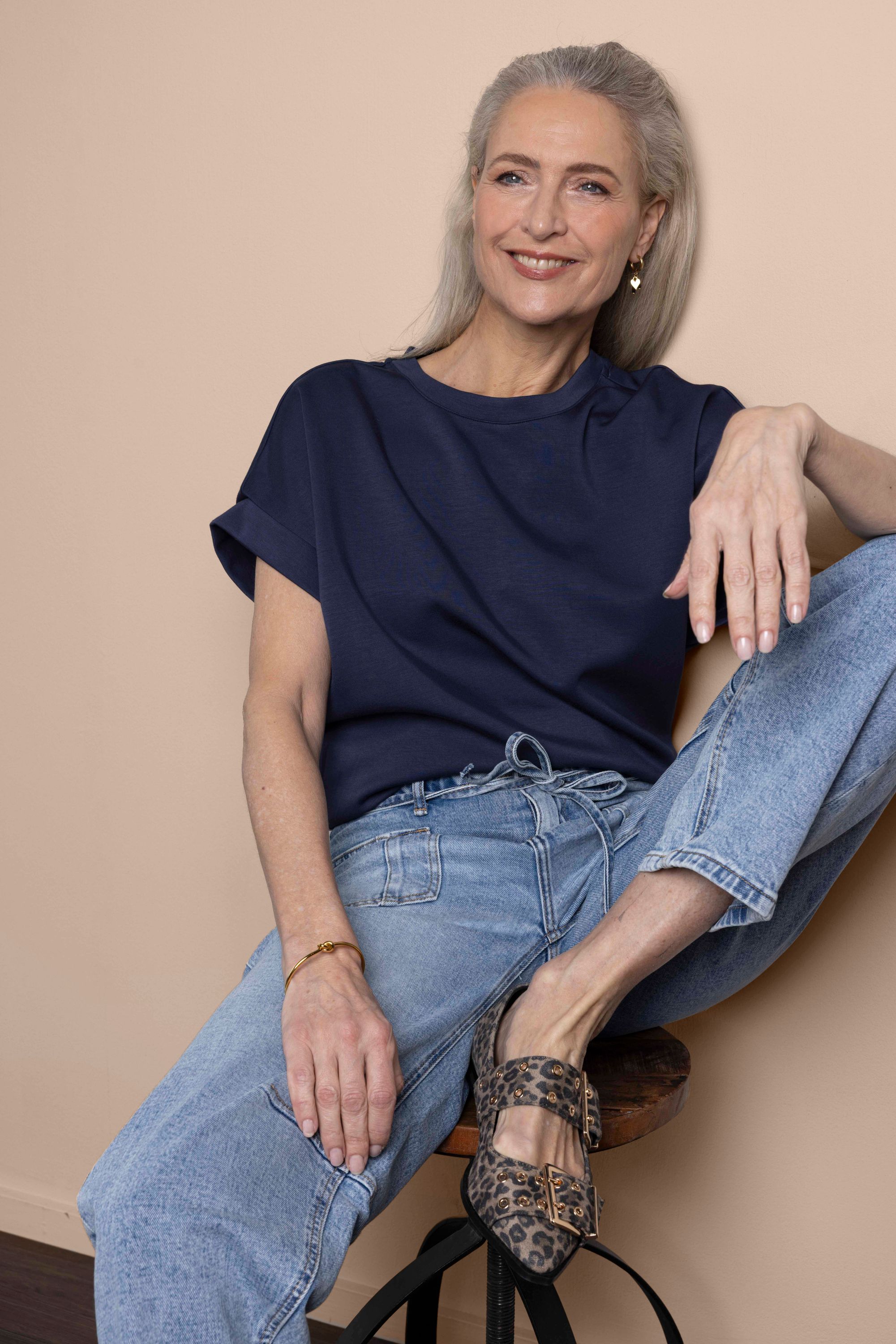 Norah Sanne shirt donkerblauw navy 218340-492-46