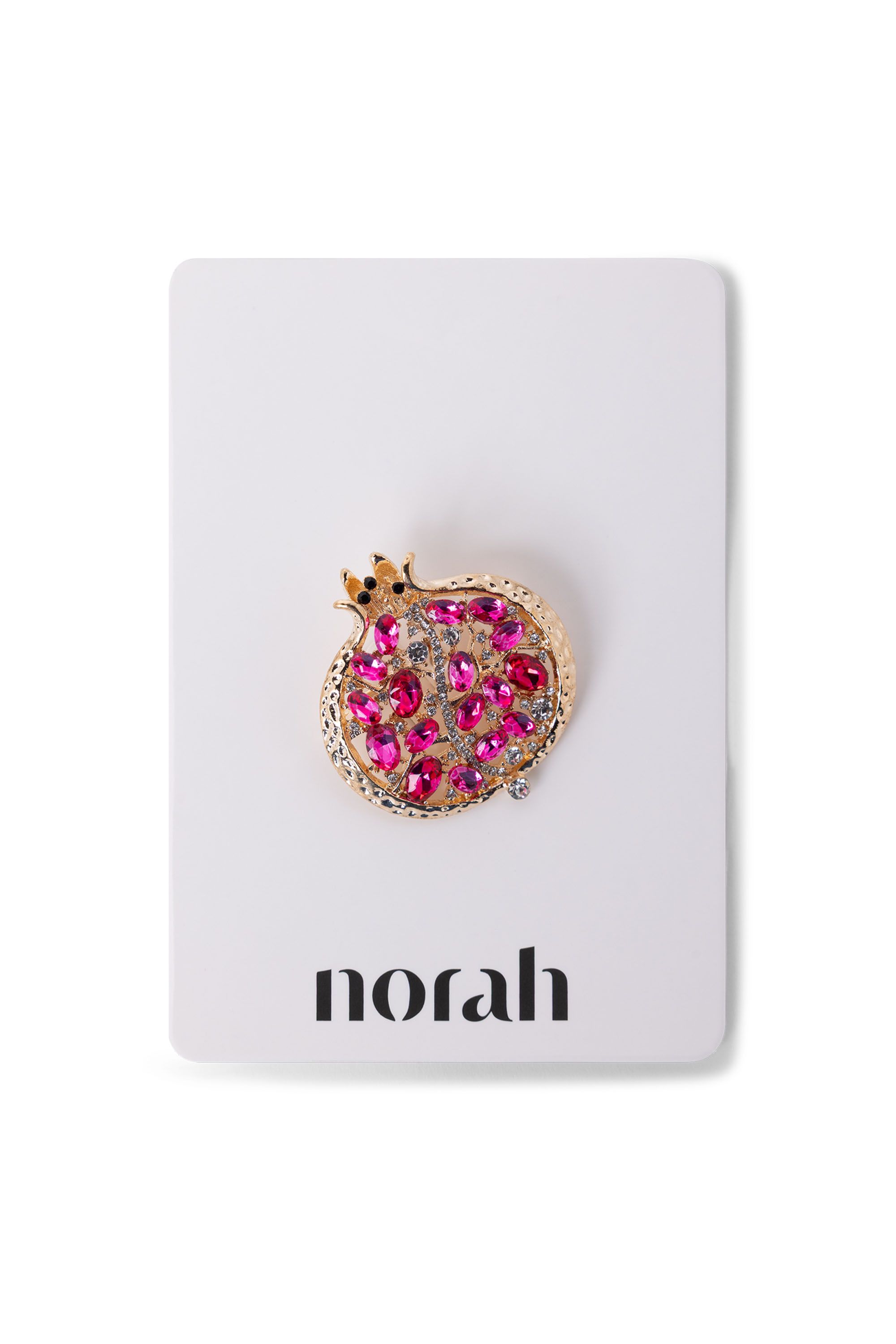 Norah Goudkleurige broche granaatappel pink 218343-900-ONE