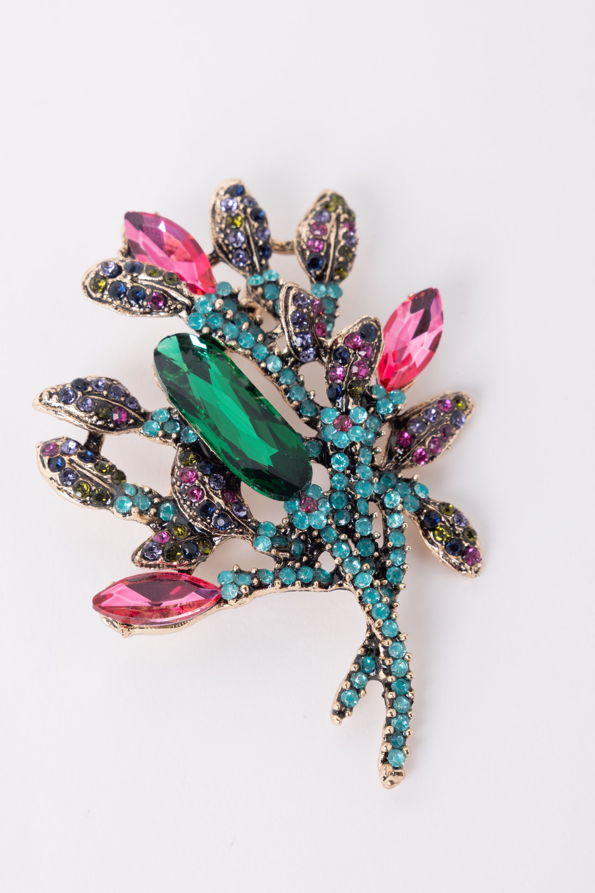 Norah Goudkleurige broche boeket pink multicolor 218351-920-ONE