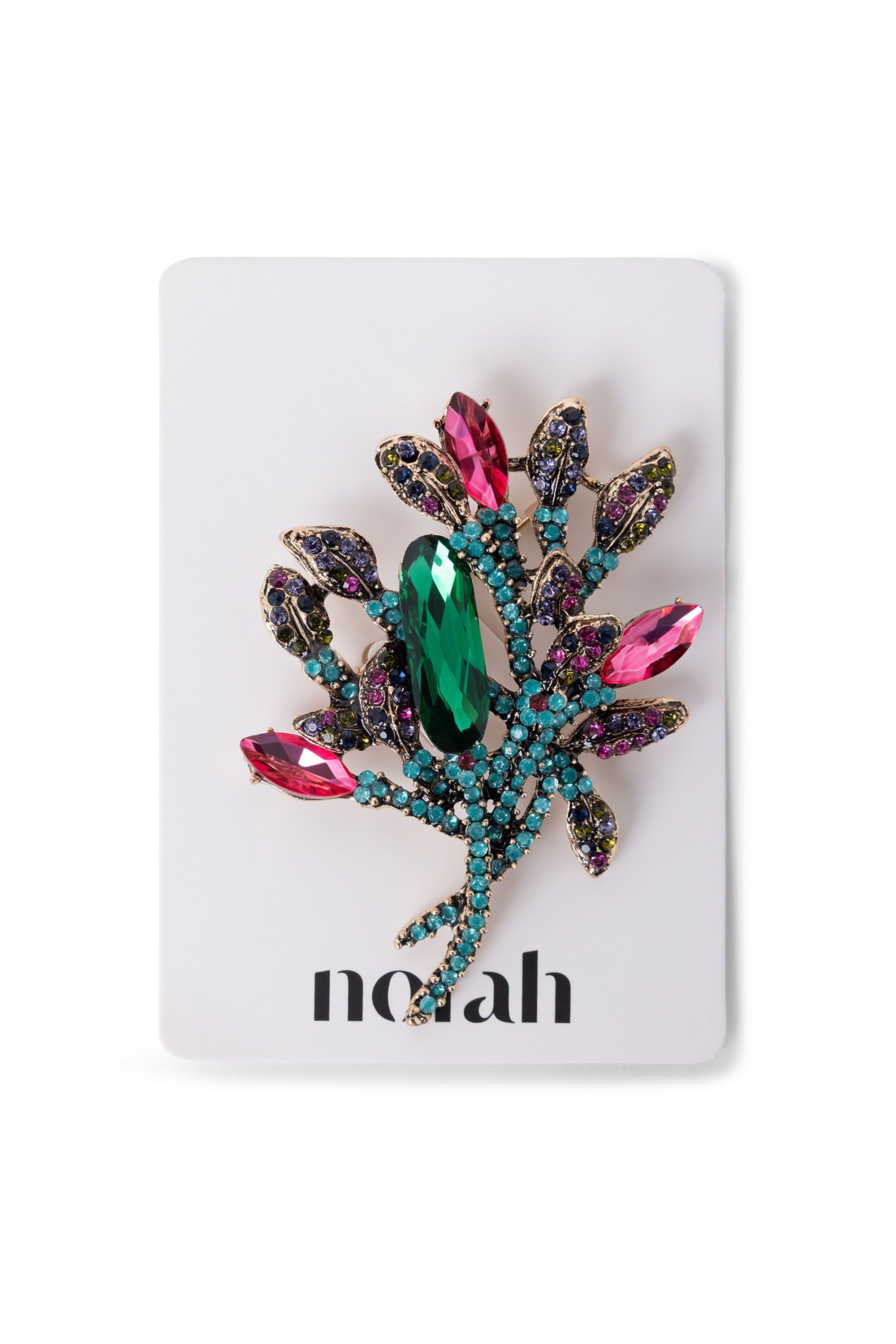 Norah Goudkleurige broche boeket pink multicolor 218351-920-ONE