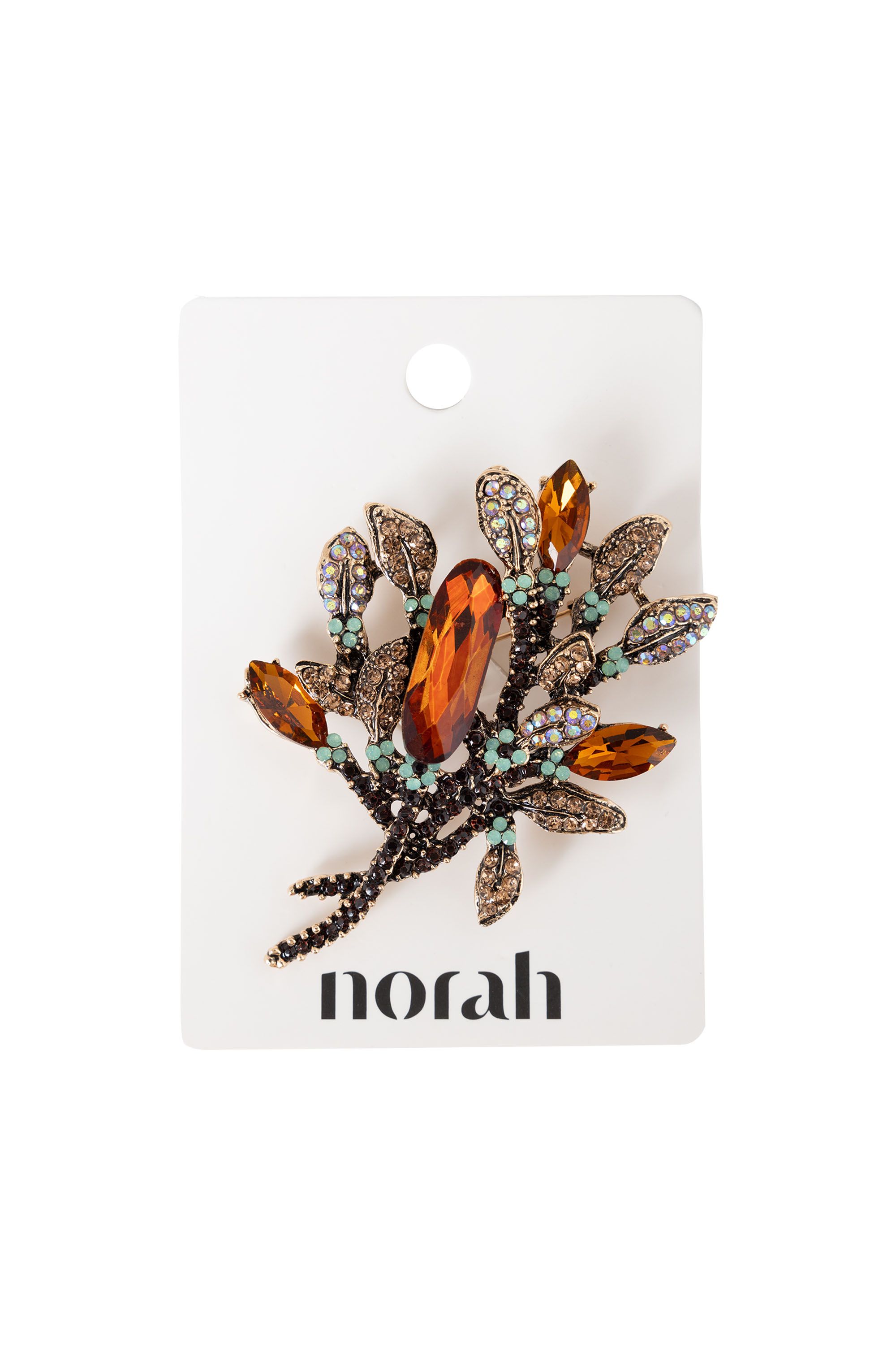 Norah Goudkleurige broche boeket orange multicolor 218352-720-ONE