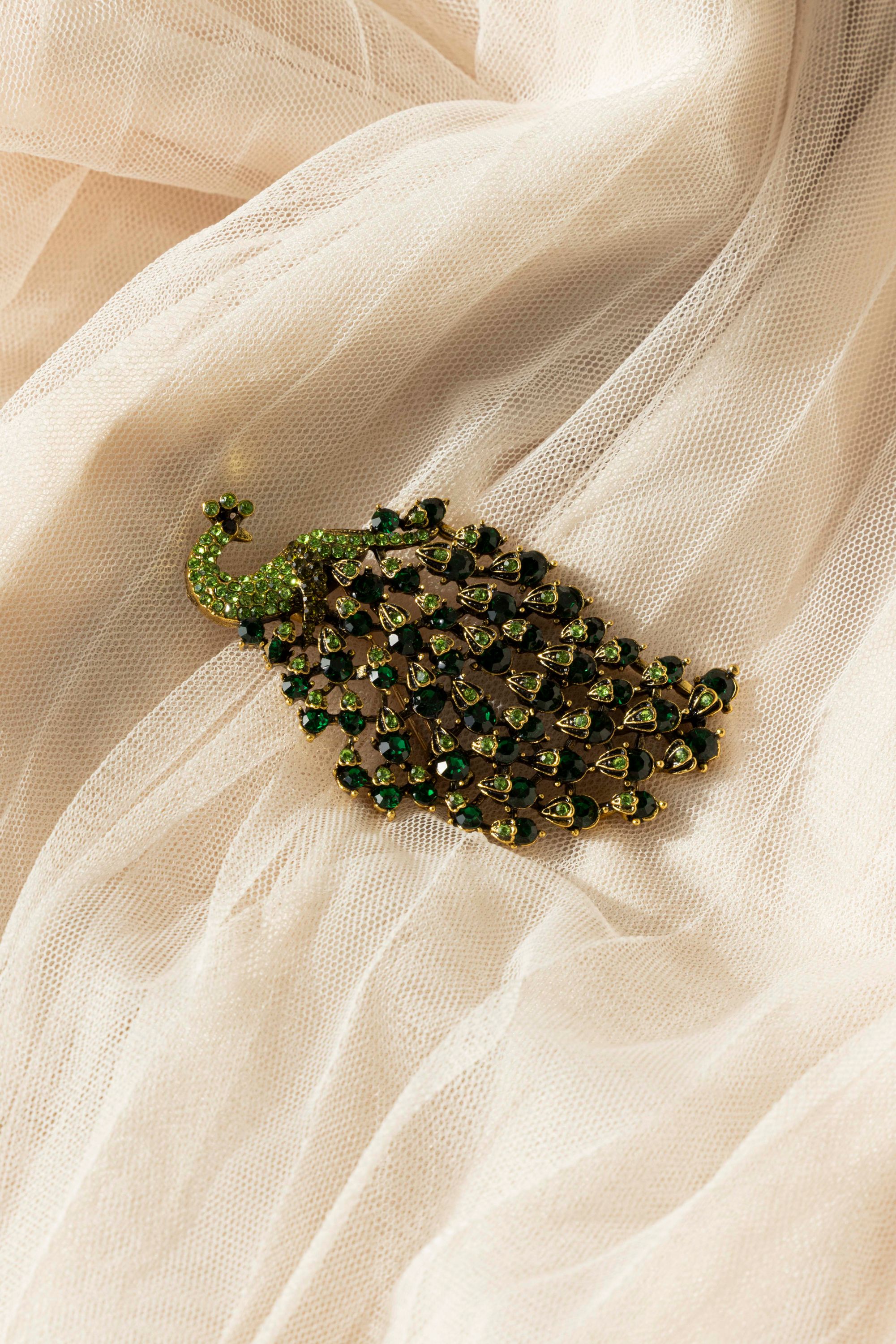 Norah Broche pauw green melange 218356-550-ONE