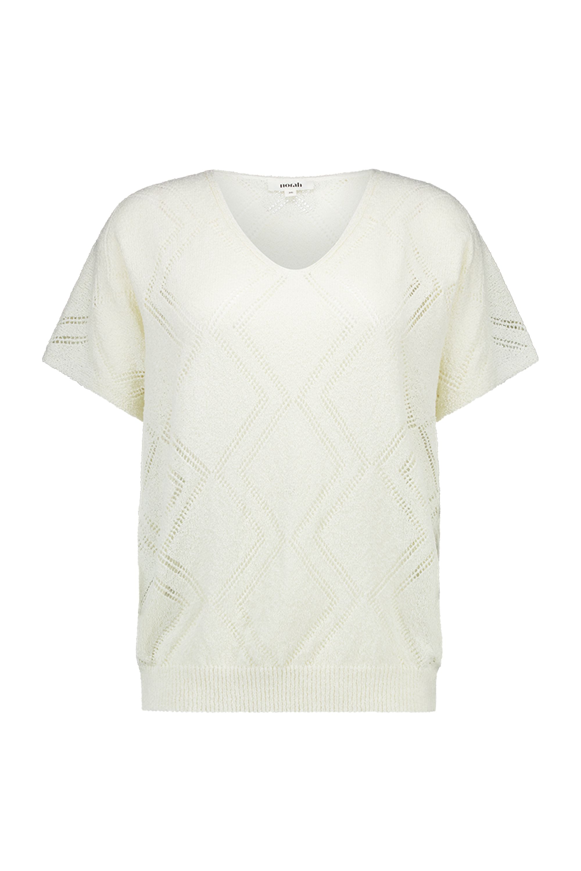 Norah Gebreide trui met zigzag patroon off-white 218361-101-38