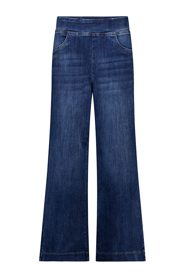 Norah Whitney jeans met elastische tailleband | Middenblauw | L32 mid denim 218375-479-38
