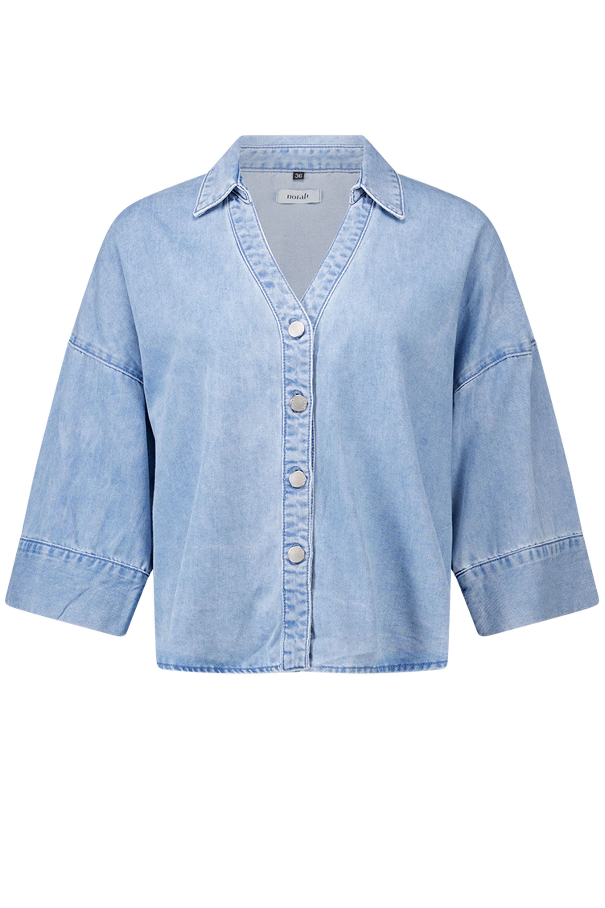 Norah Lichtblauwe denim blouse light denim 218378-478-44