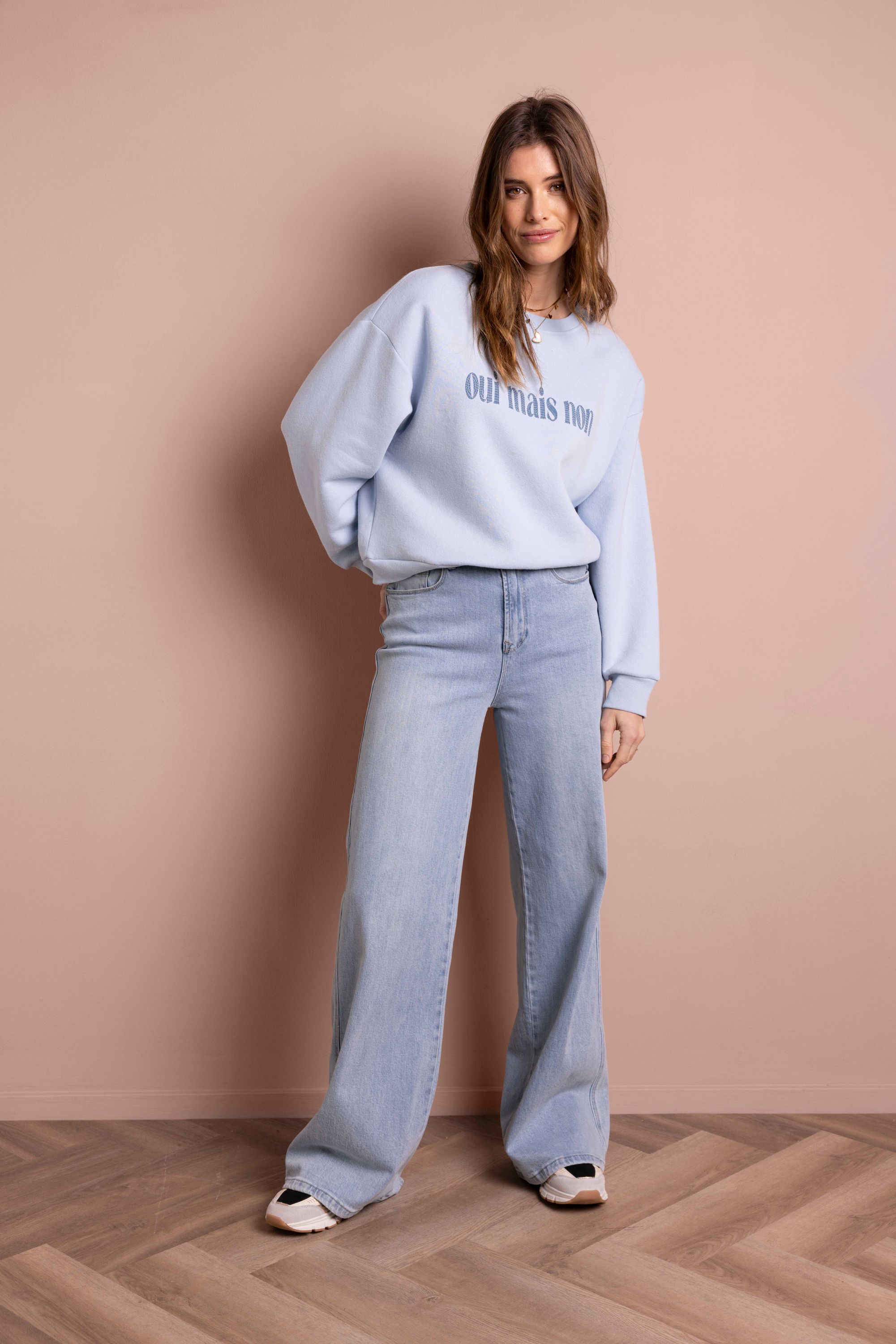 Norah Lichtblauwe sweater oui mais non light blue 218380-401-34