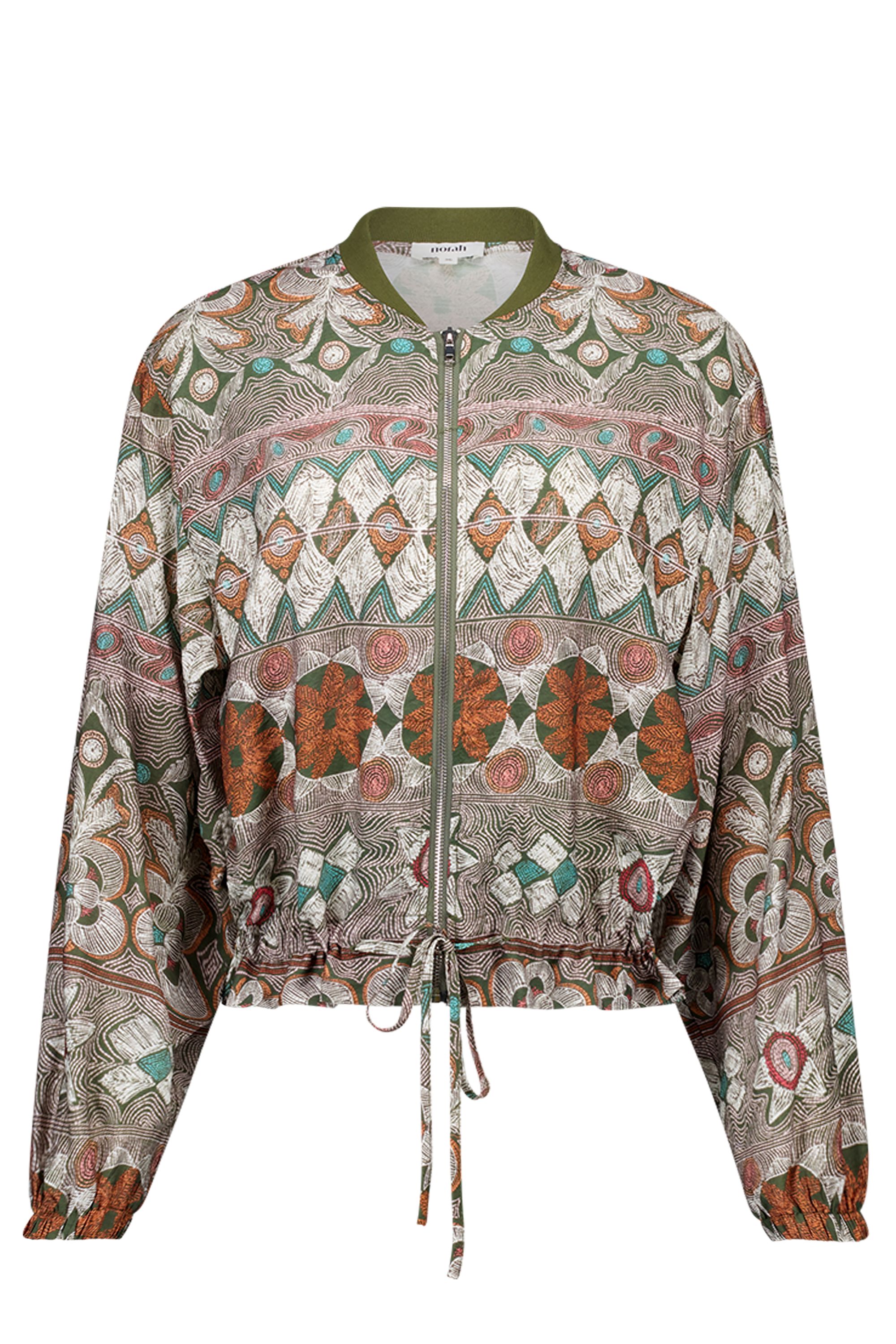 Norah Groen jasje met grafische print green multicolor 218382-520-38