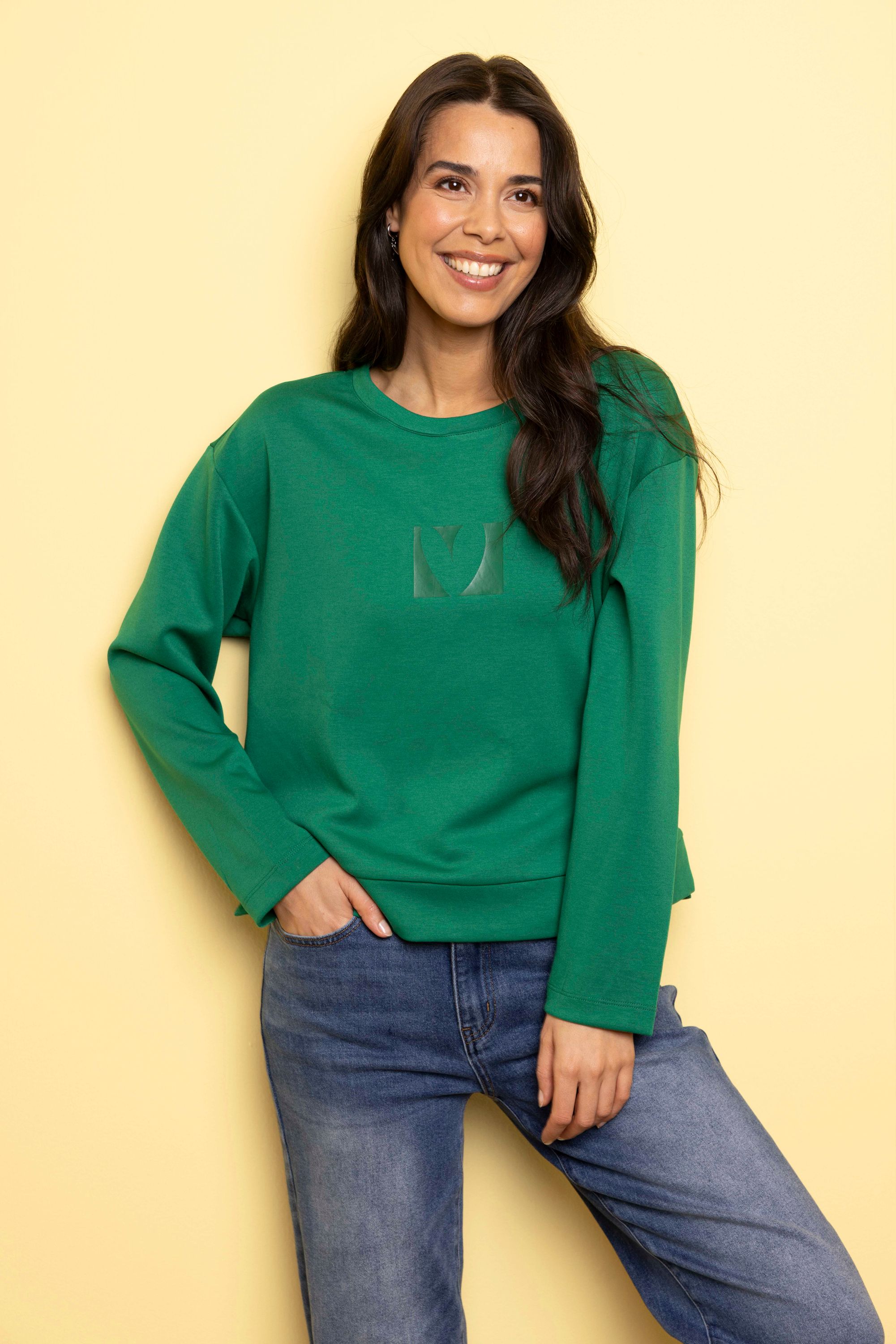 Norah Groene sweater met hart green 218387-500-36