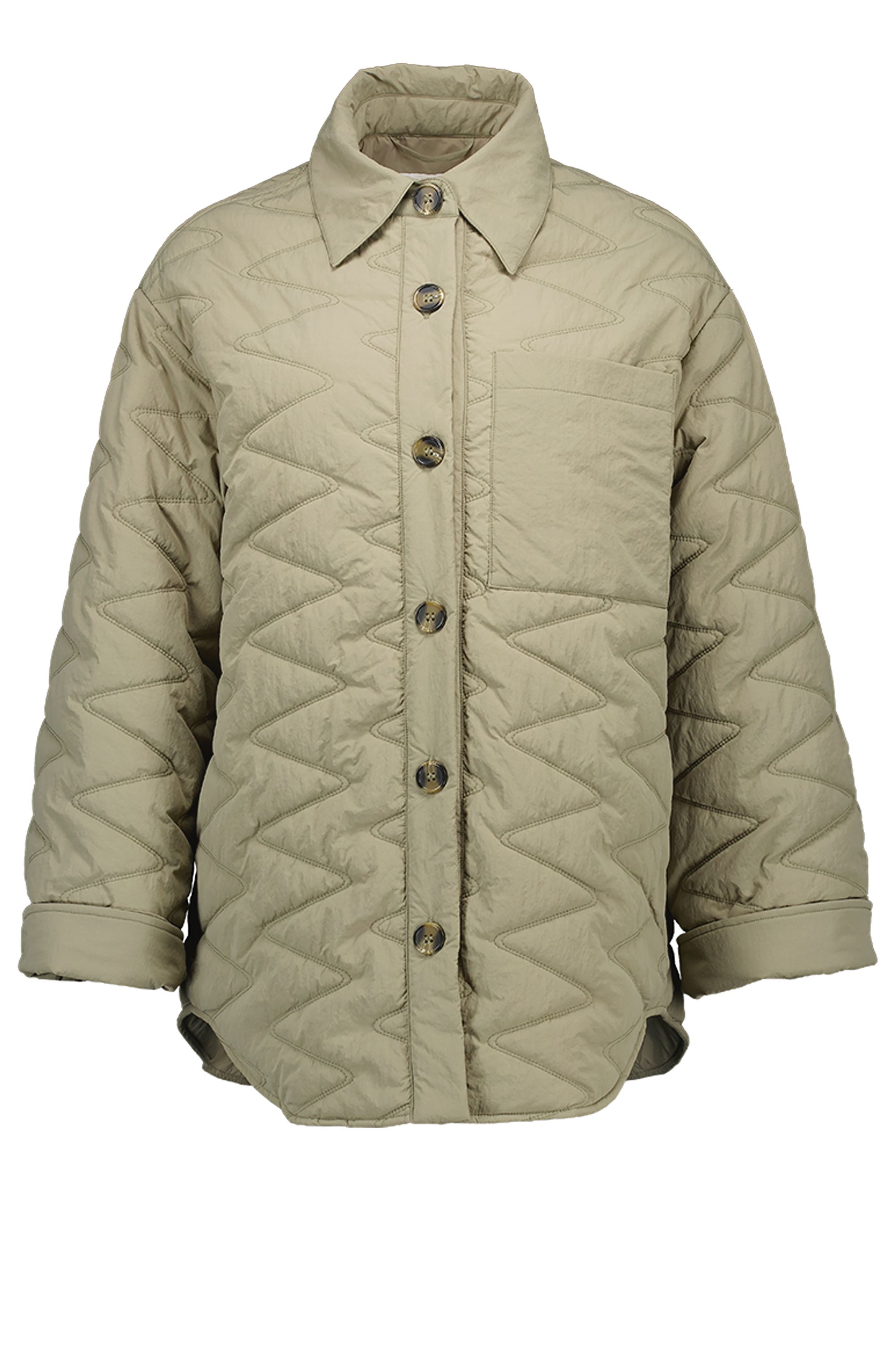 Norah Groene pufferjas met klassieke kraag light green 218392-515-48