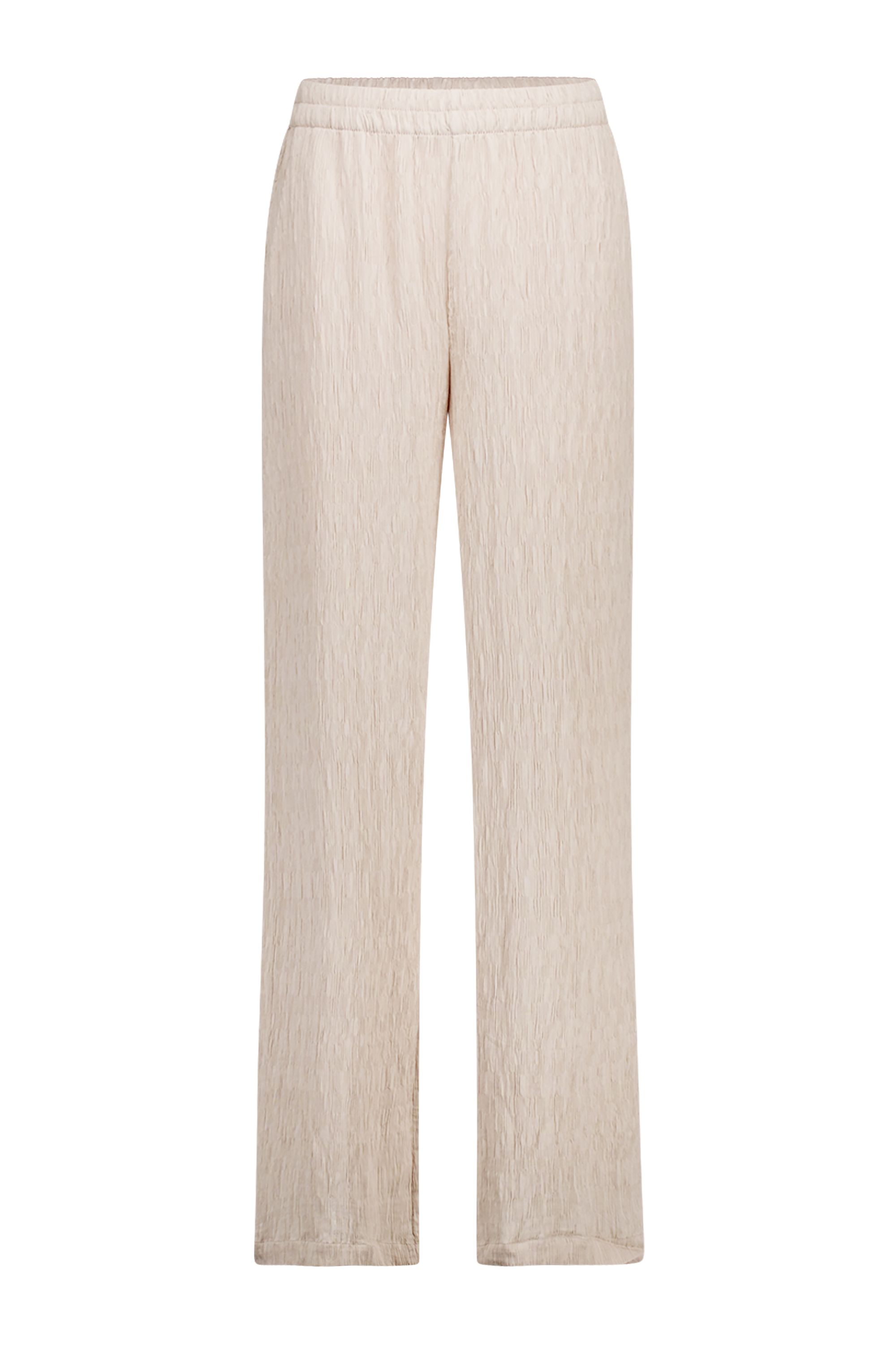 Norah Wide fit broek | Zandkleurig | Structuur | L28 light sand 218409-111-36