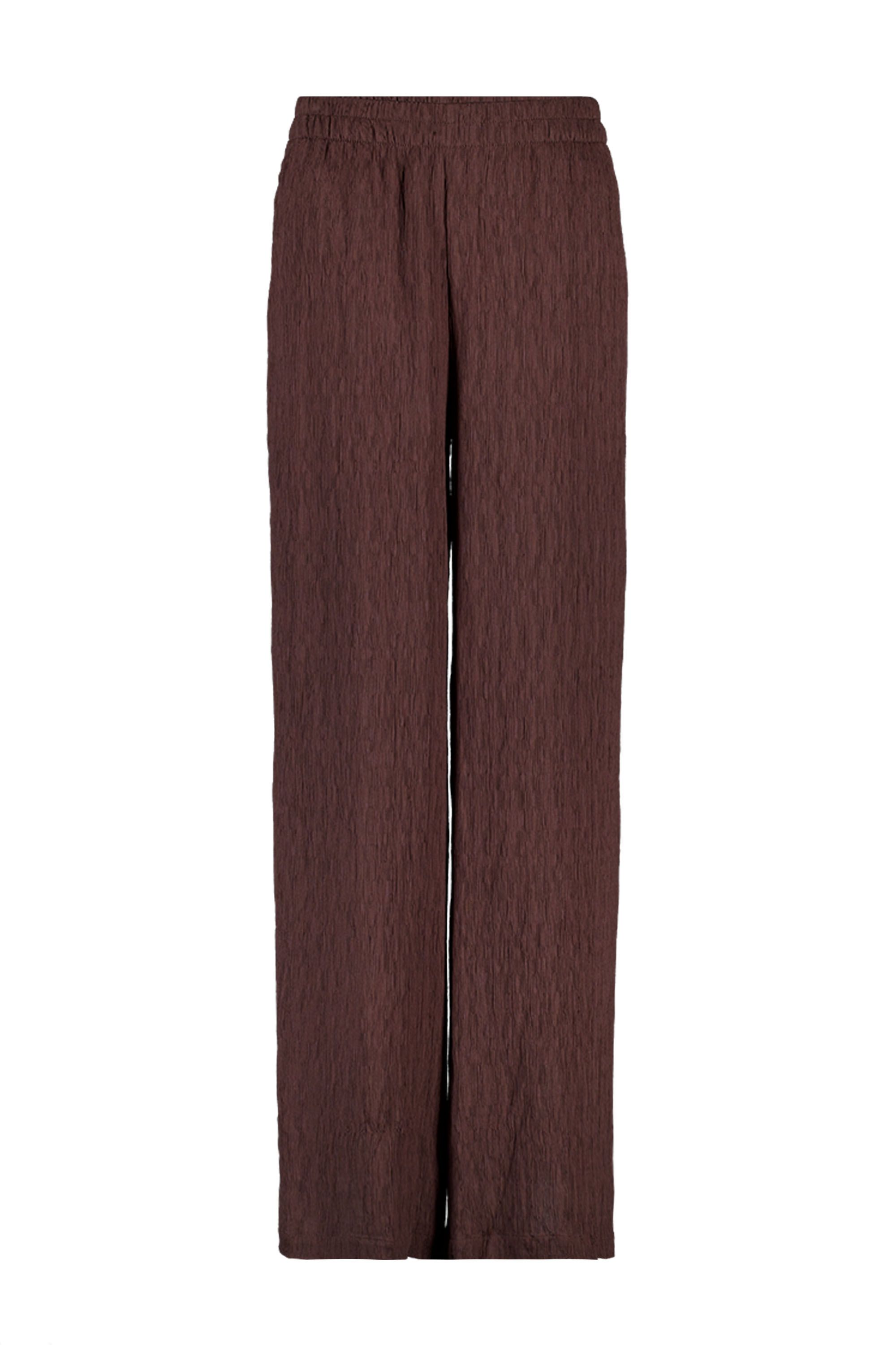 Norah Sofia broek | Wide | Bruin | Structuur | L28/L30 dark brown 218409-299-38