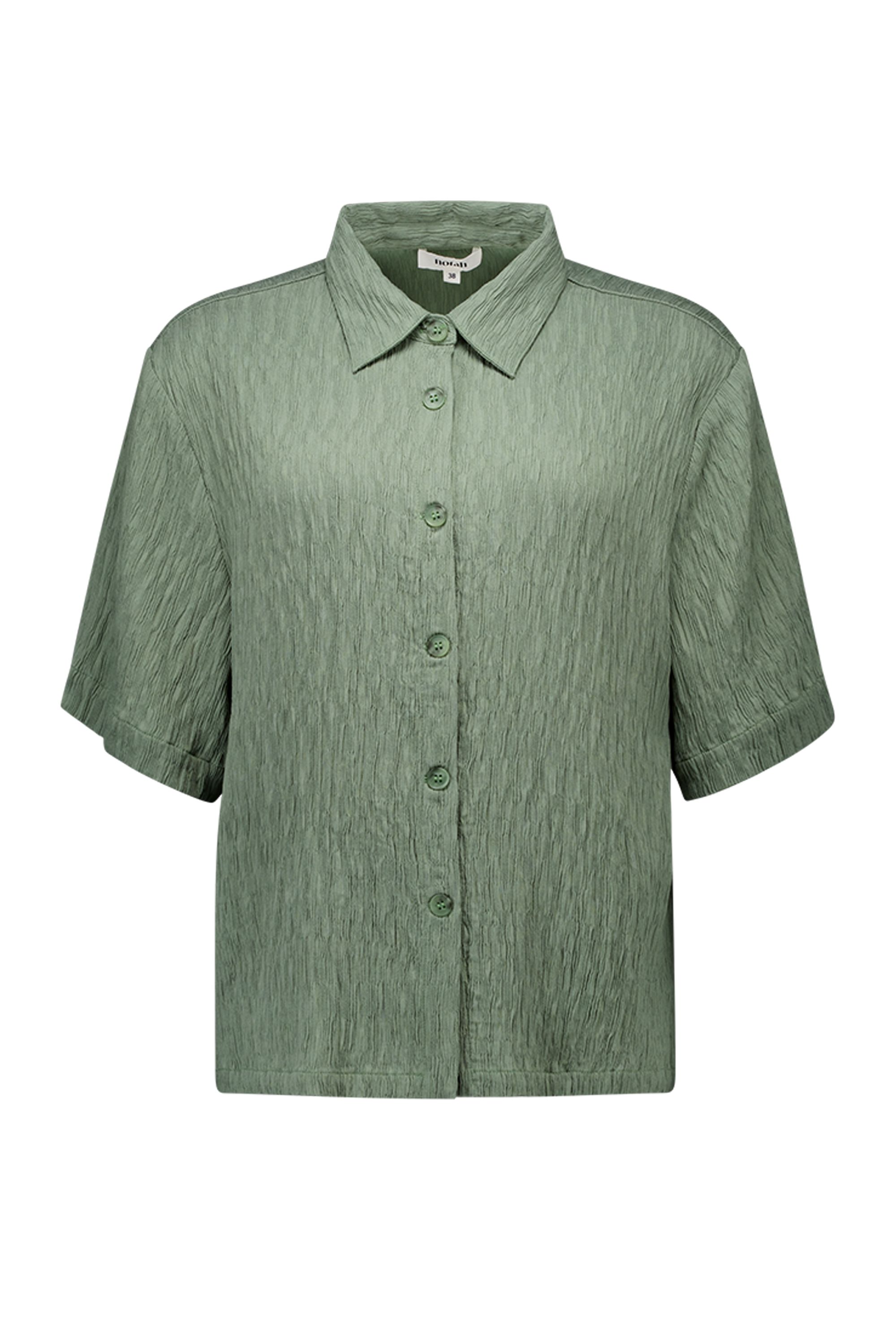 Norah Groene blouse met structuur green/grey 218410-540-42