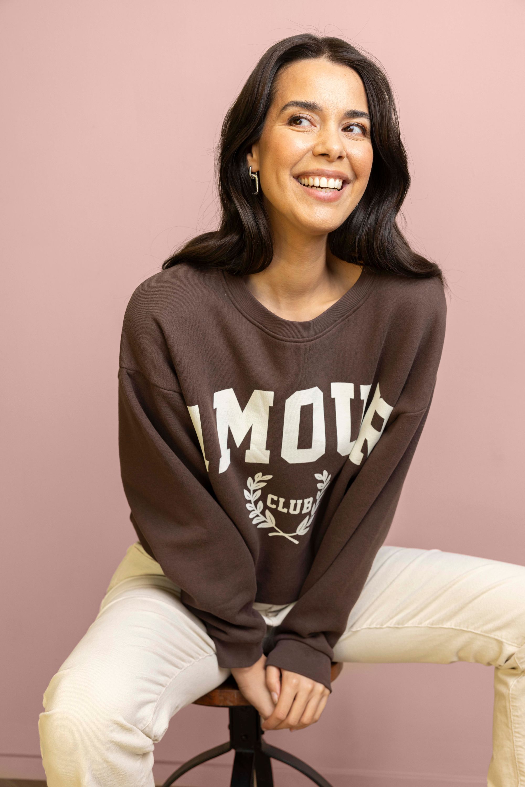 Norah Bruine sweater amour brown 218411-200-36