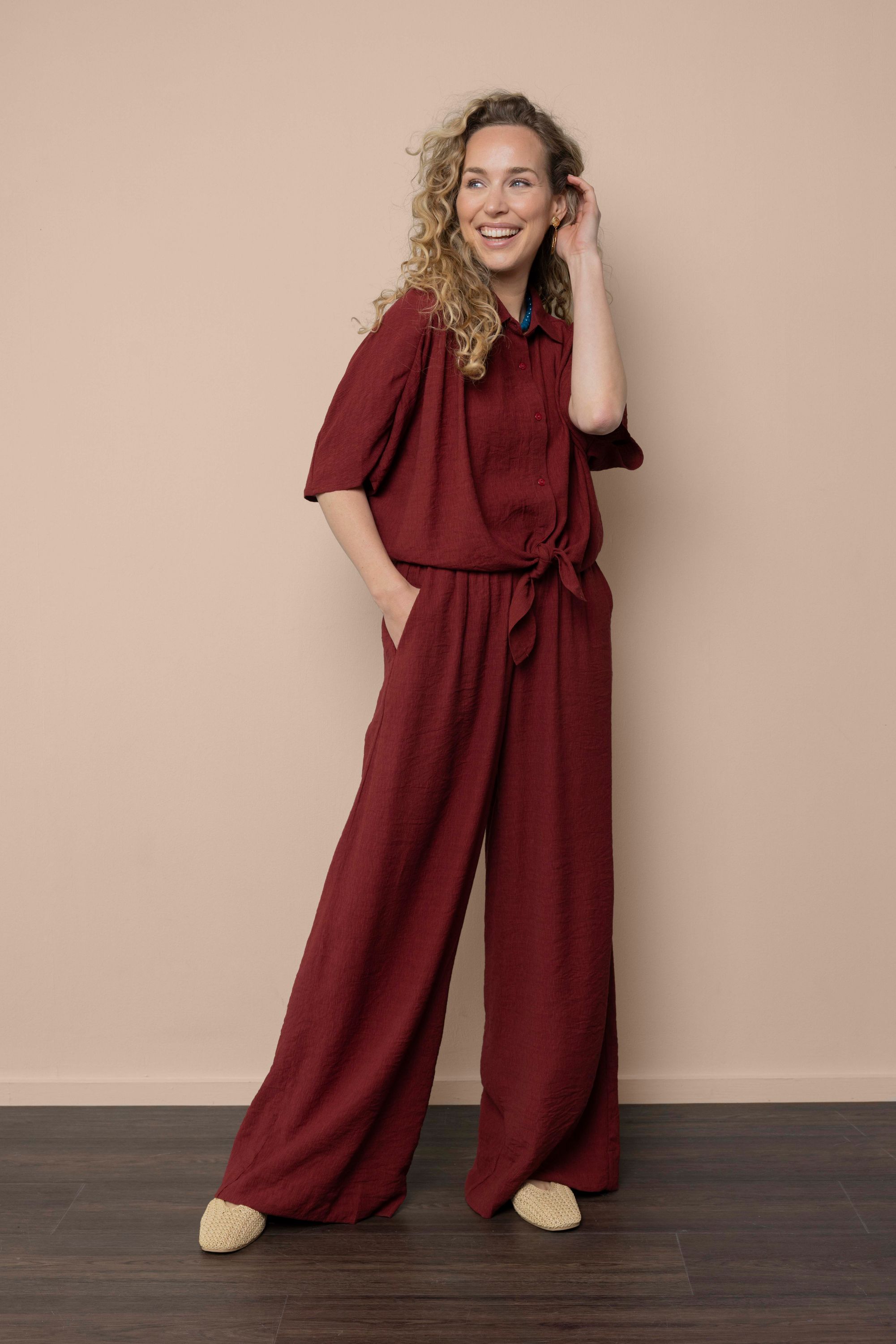 Norah Wide fit broek | Brique brique 218412-670-48