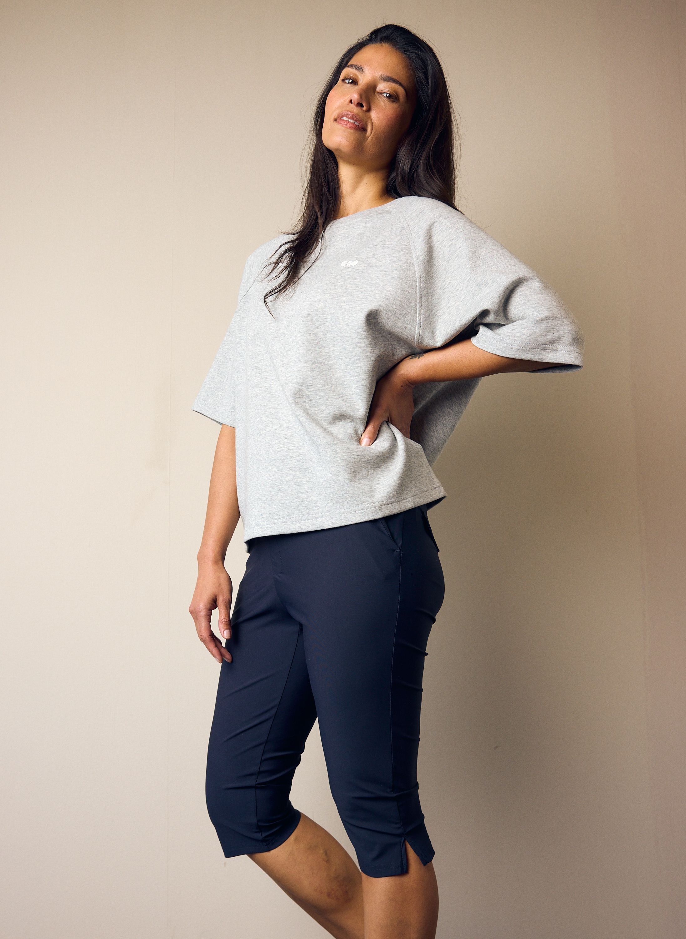 Norah Charlotte broek | Capri |  Travelstof | Donkerblauw dark blue 218415-499-42