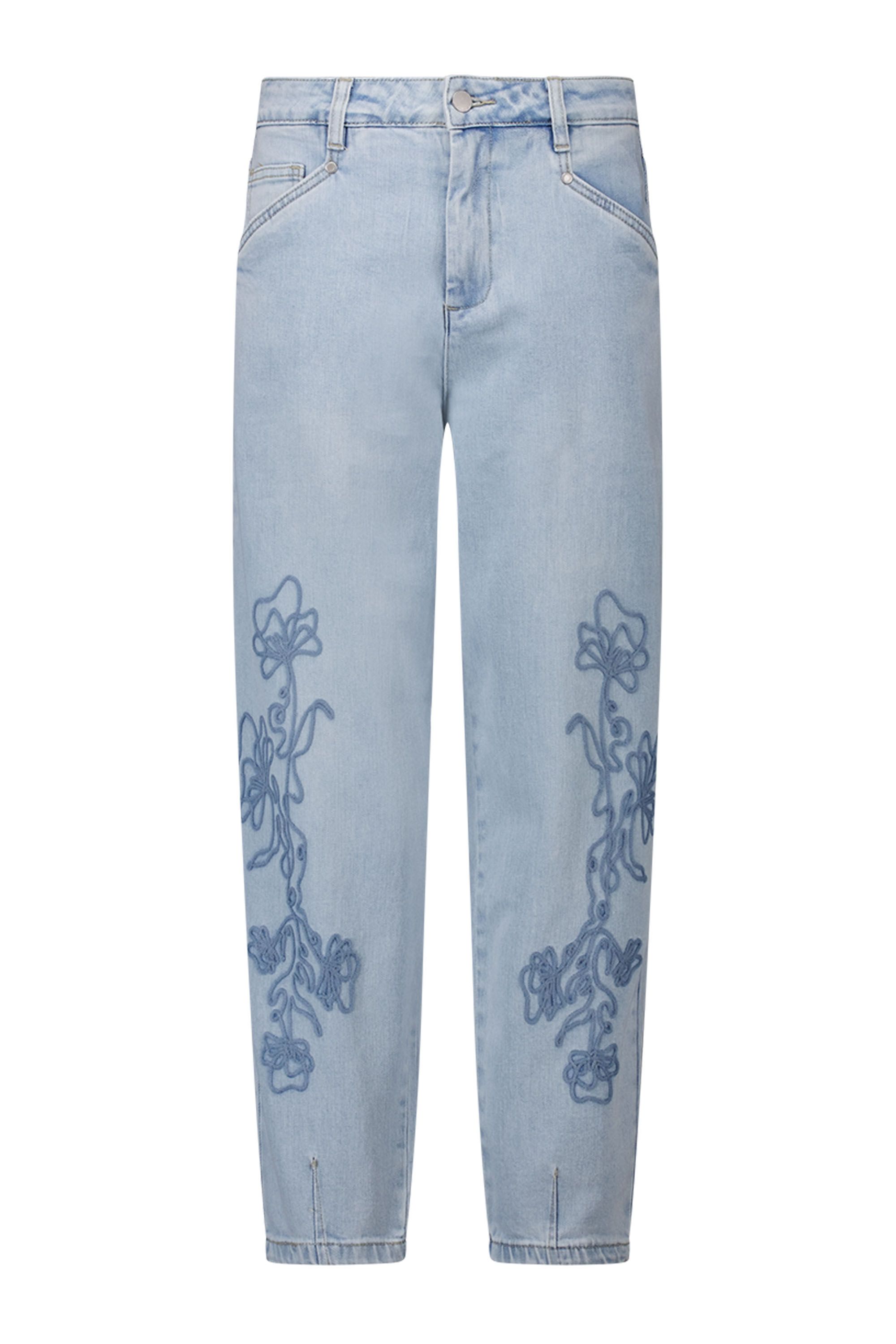 Norah Bella jeans | Barrel | Lichtblauw | Cropped light denim 218417-478-48