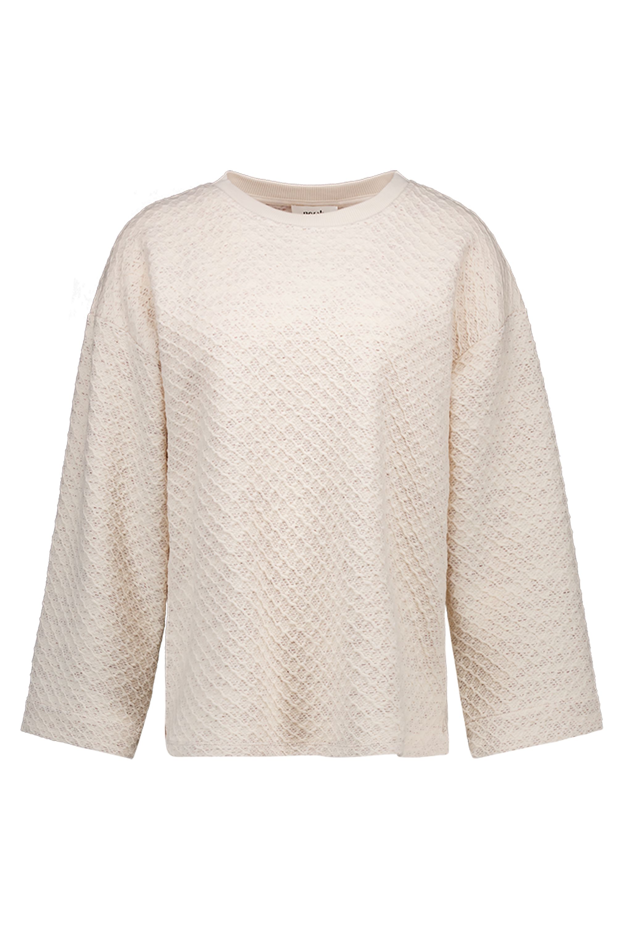 Norah Ecru trui met structuur ecru melange 218434-150-46