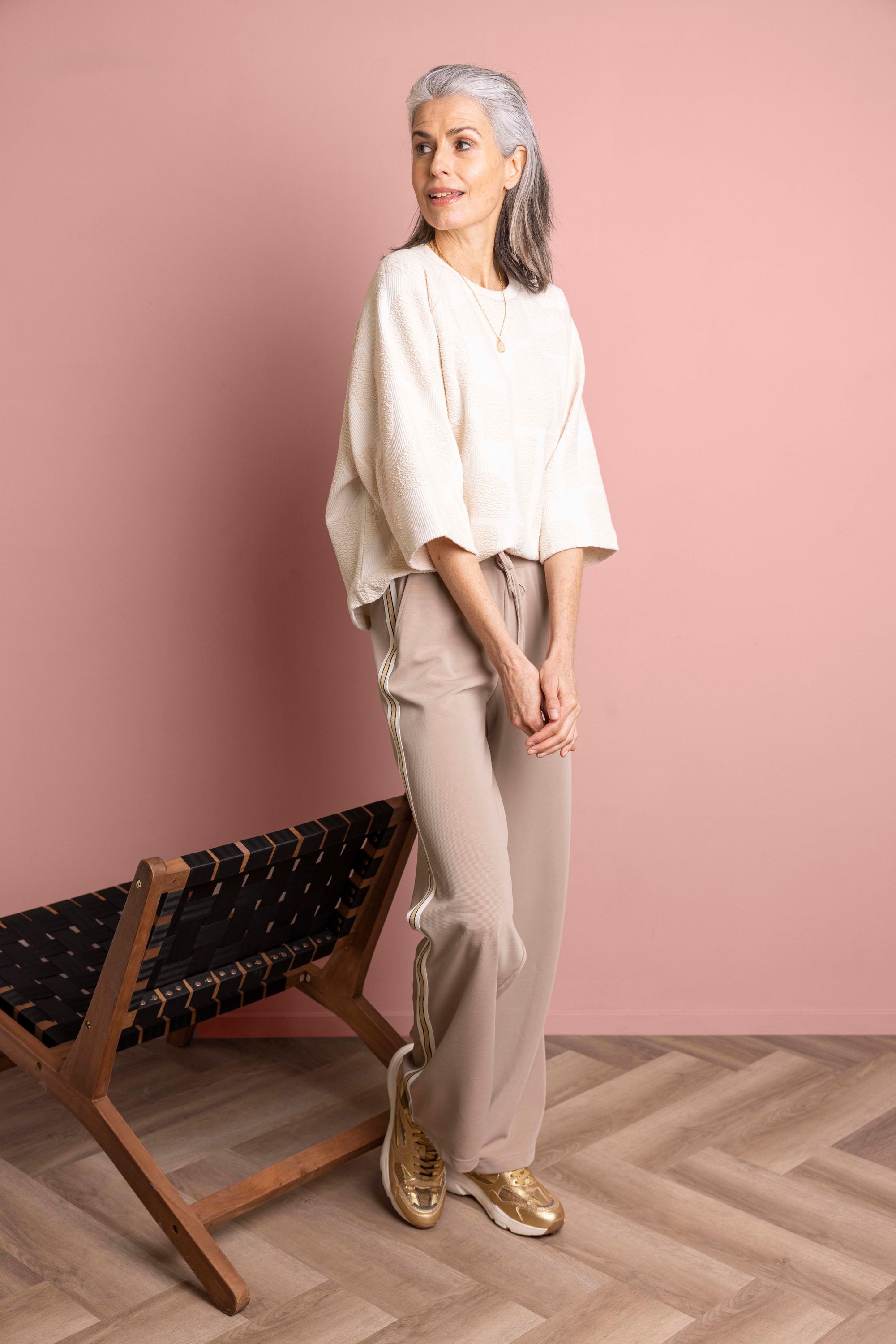 Norah Tracy broek | Lichtbruin | Bies | L32 pebble stone 218463-055-48