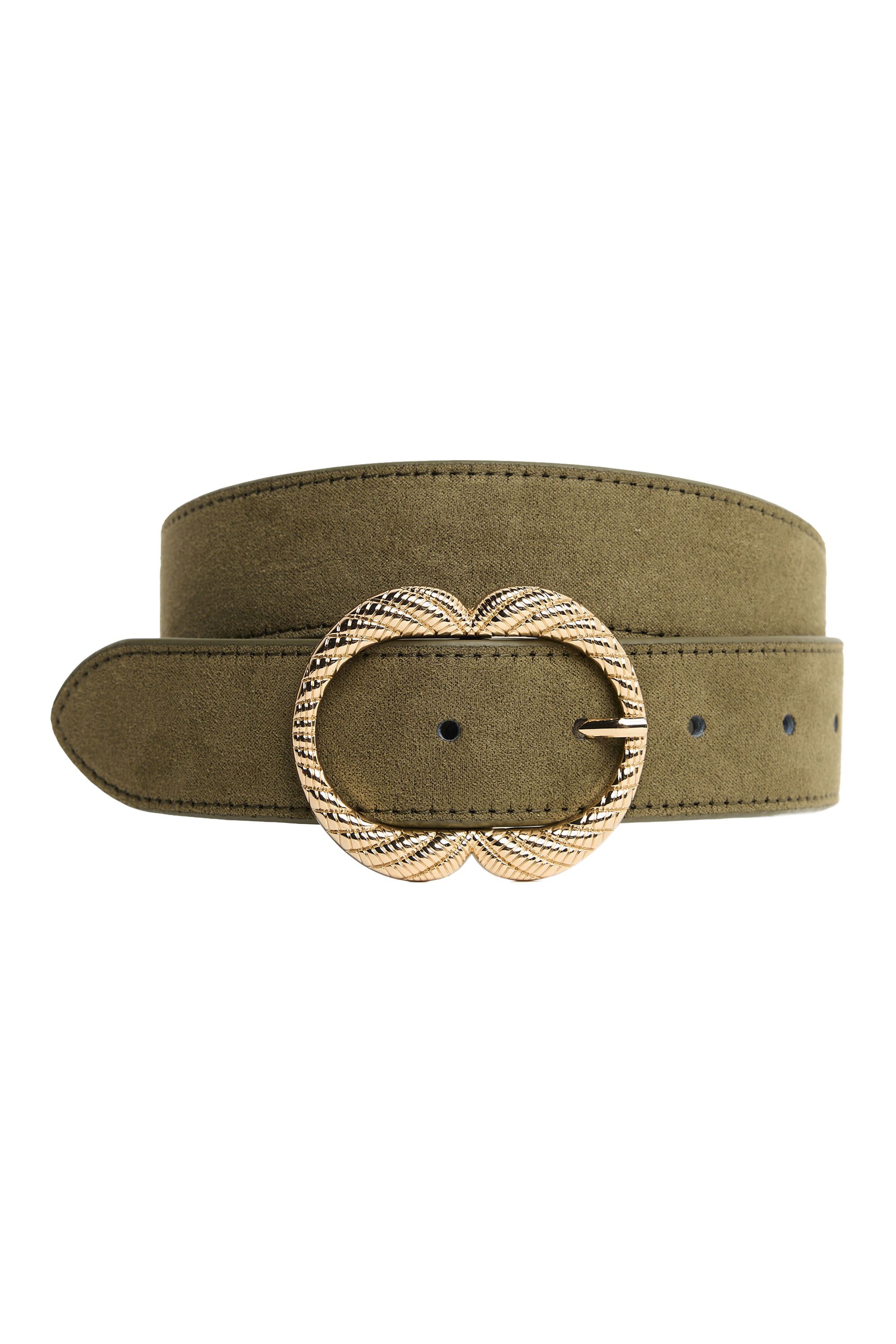 Norah Groene riem met goudkleurige gesp army green 218477-595