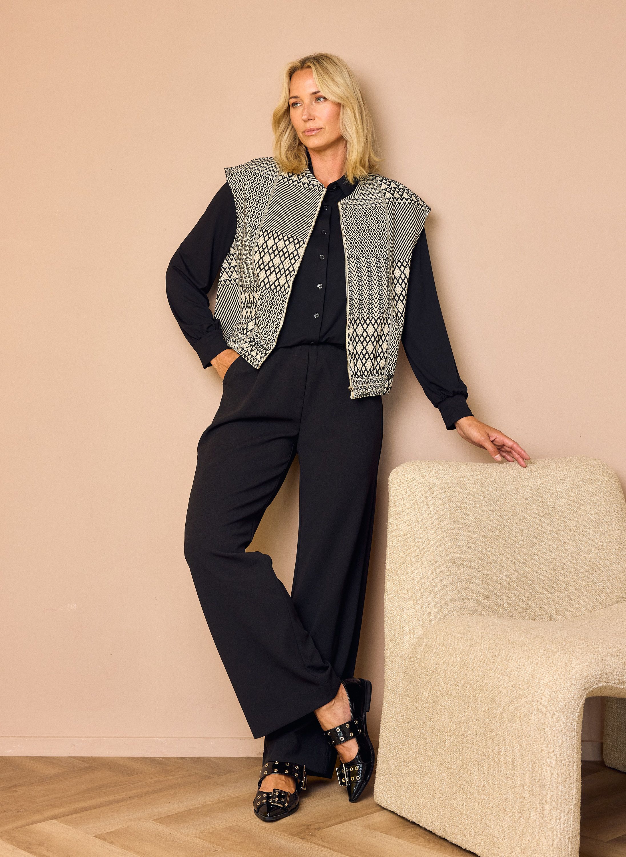 Norah Silke broek | Zwart | L32 black 218481-001