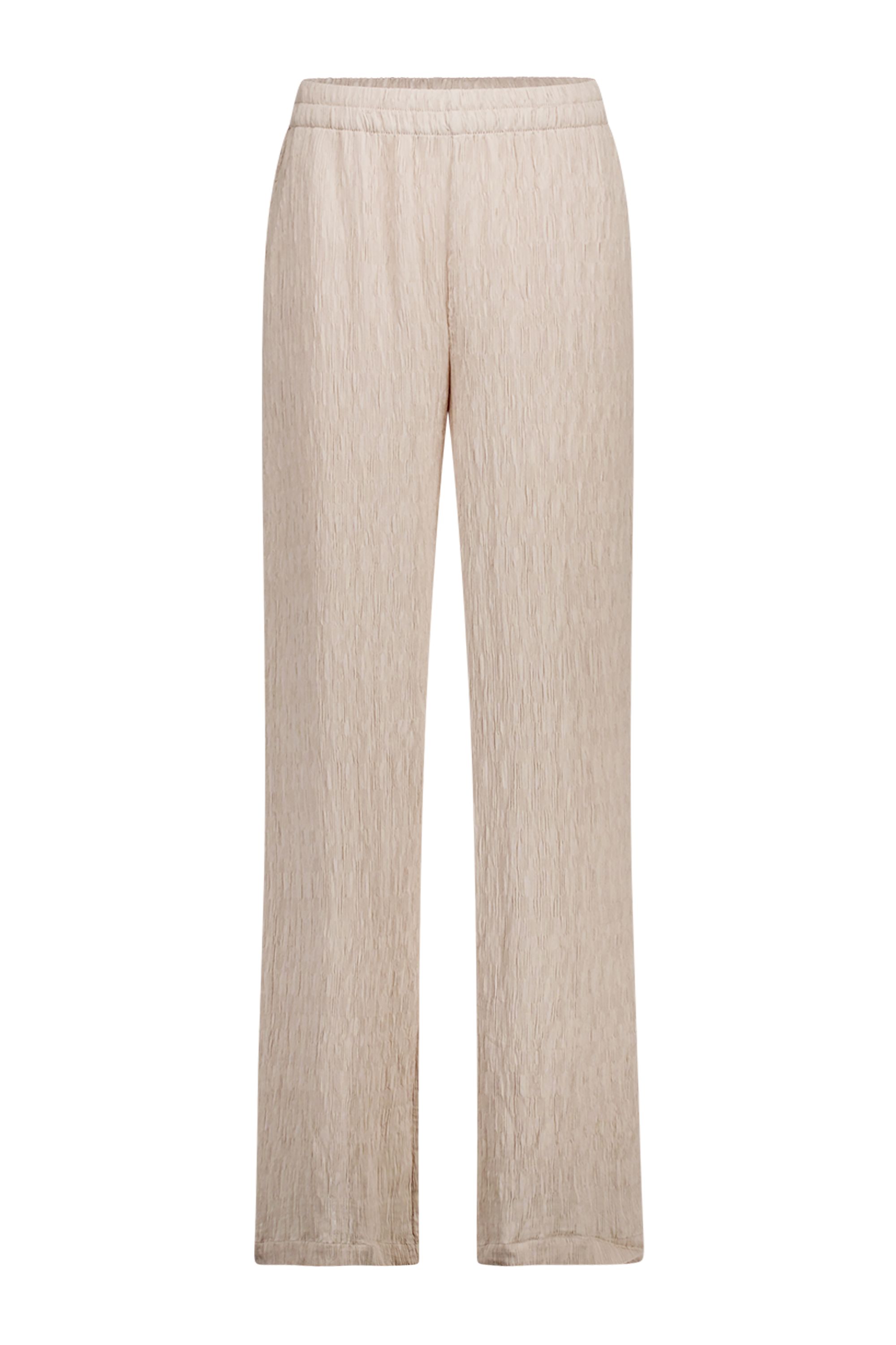 Norah Wide fit broek | Zandkleurig | Structuur | L31 light sand 218482-111-42