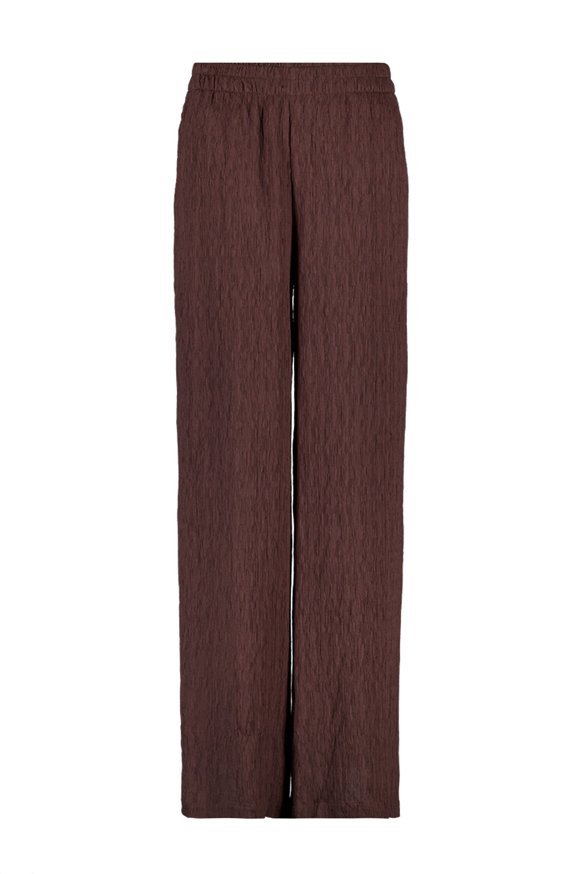 Norah Sofia broek | Wide | Bruin | Structuur | L31/L32 dark brown 218482-299-46