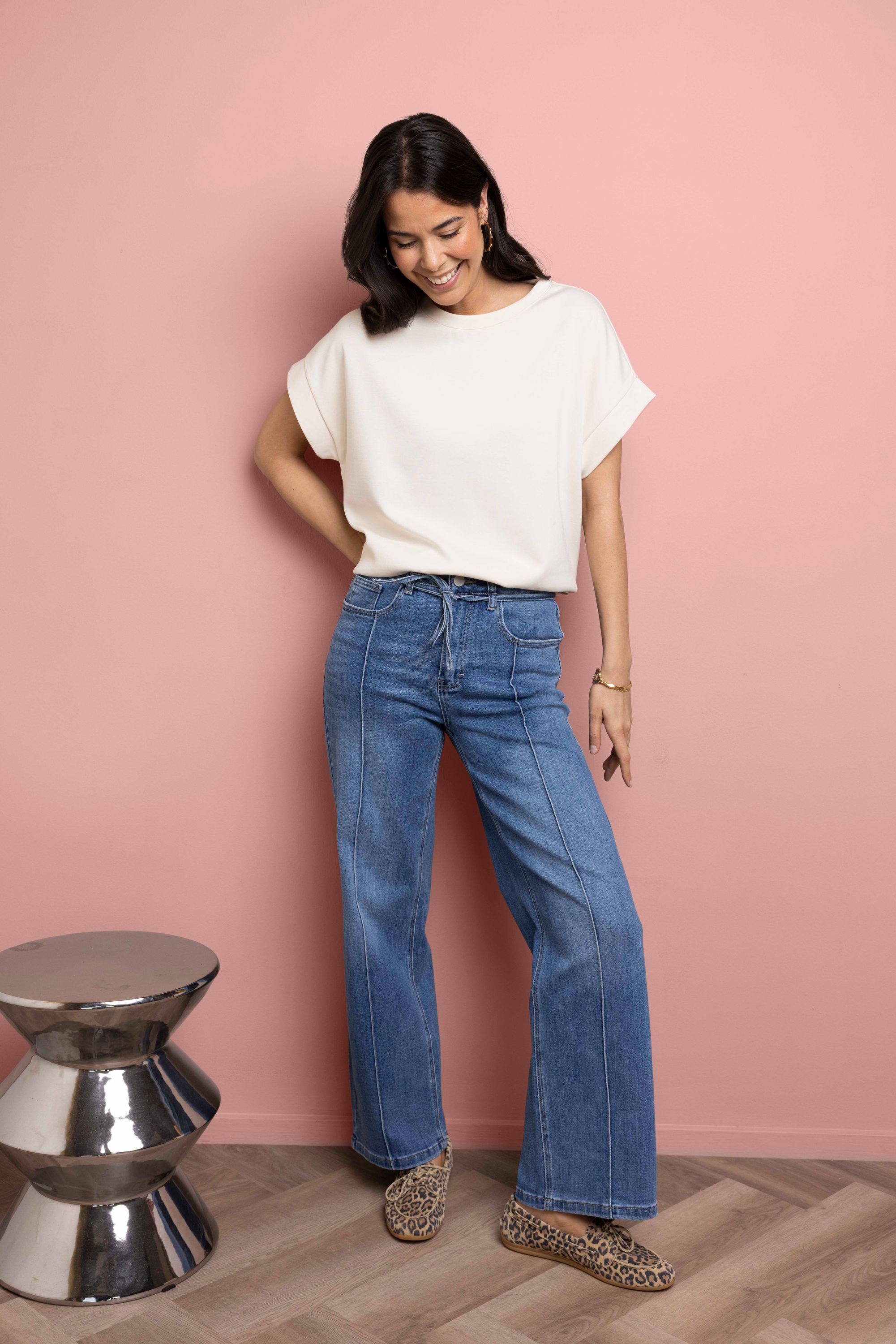 Norah Wende jeans | Straight | Blauw | L28 mid denim 218495-479-40