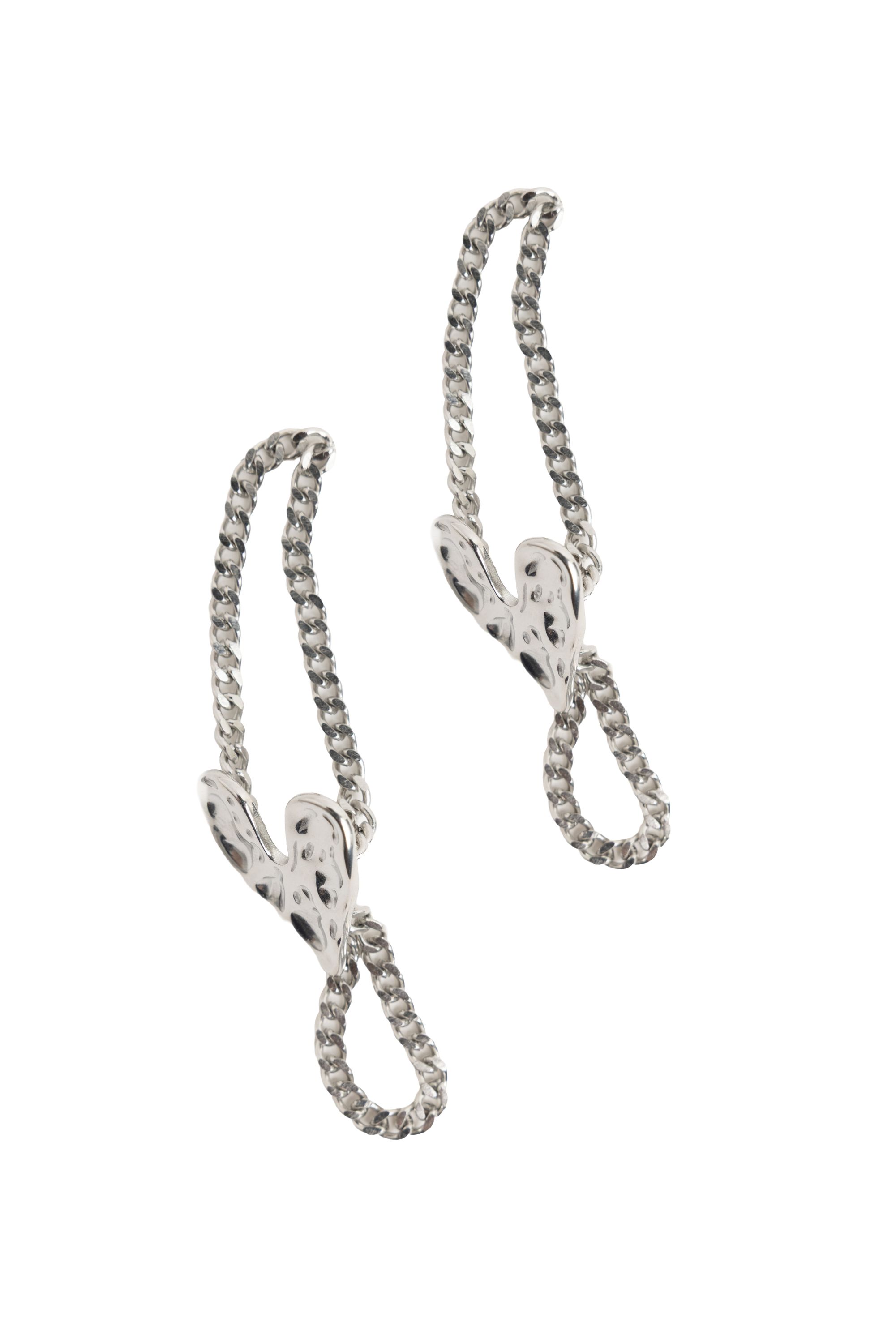 Norah Zilverkleurige hartjes oorbellen silver 218509-099-ONE