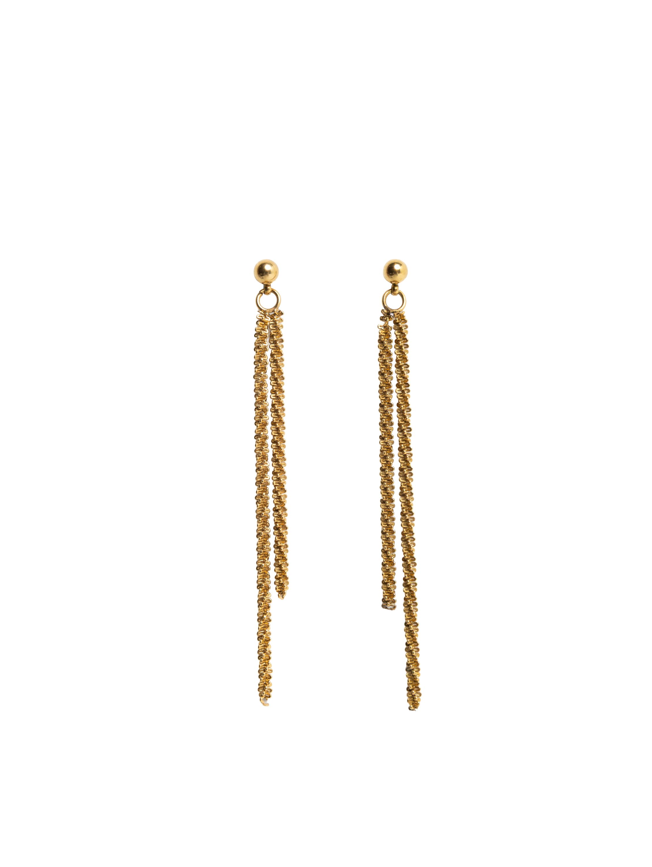 Norah Goudkleurige oorbellen franjes gold 218516-199