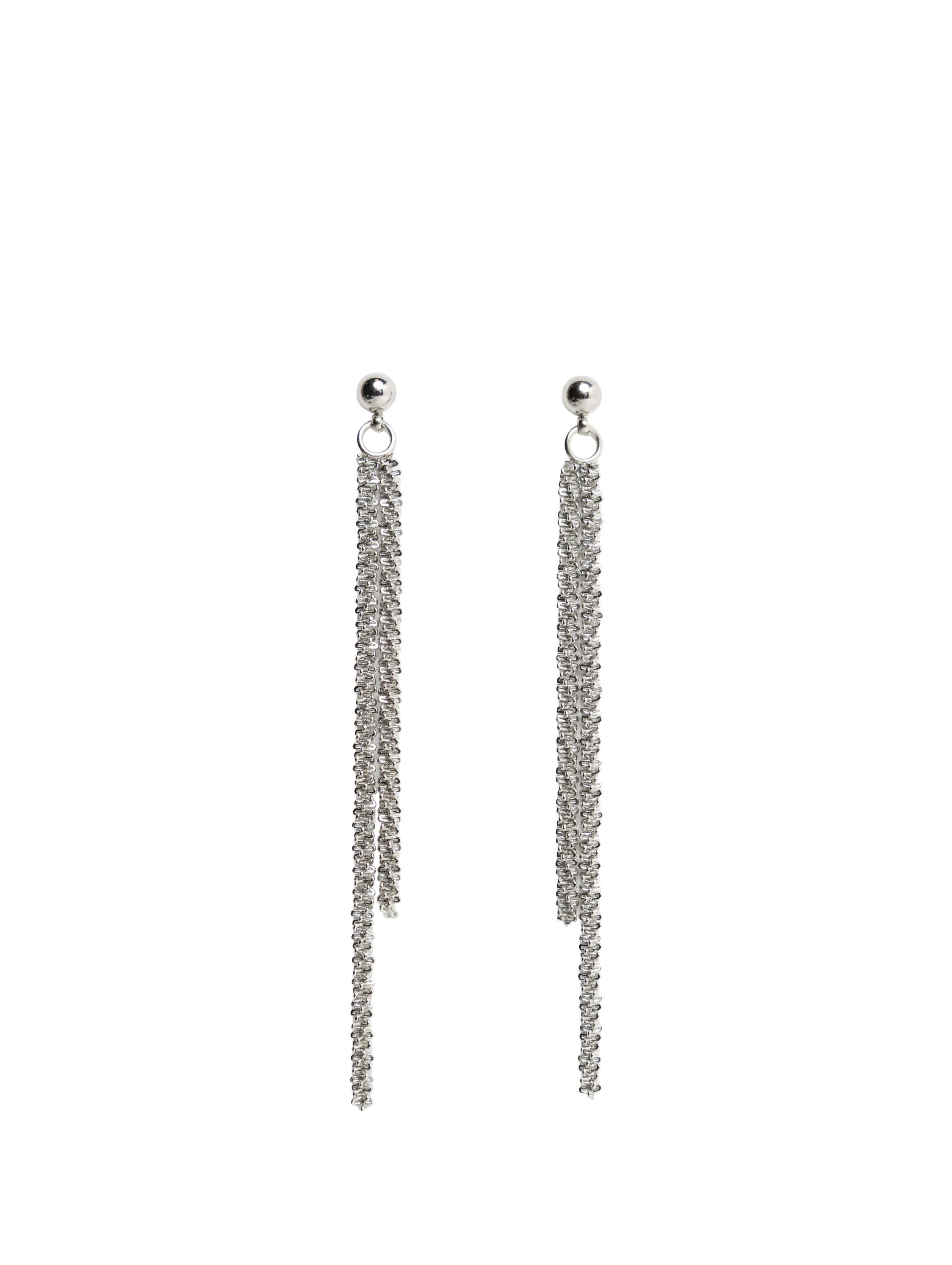 Norah Zilverkleurige oorbellen franjes silver 218517-099