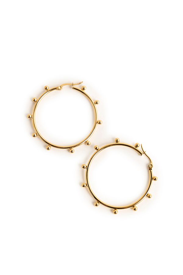 Norah Goudkleurige oorringen met bolletjes gold 218522-199-ONE