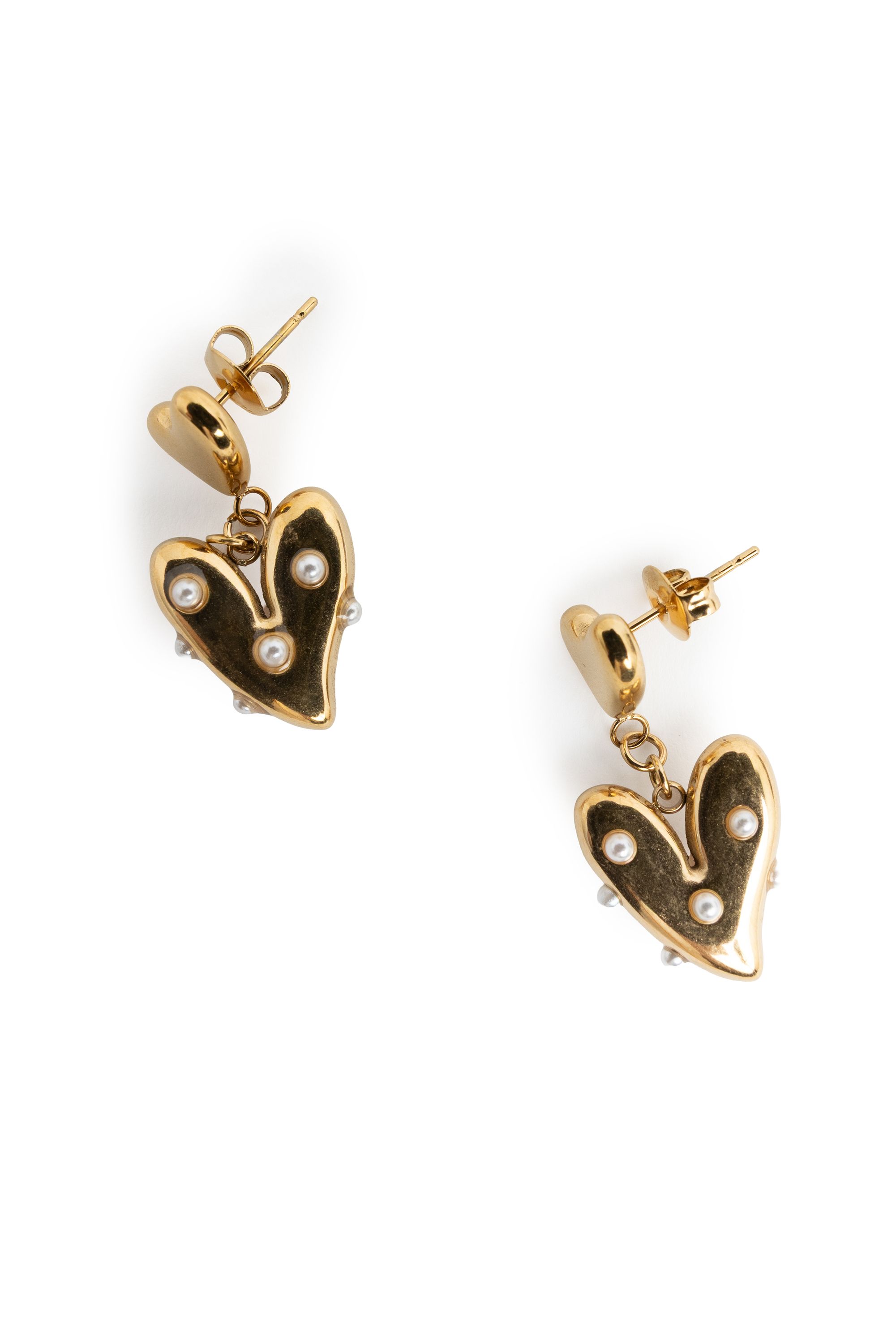 Norah Goudkleurige oorbellen met hartjes gold 218524-199-ONE