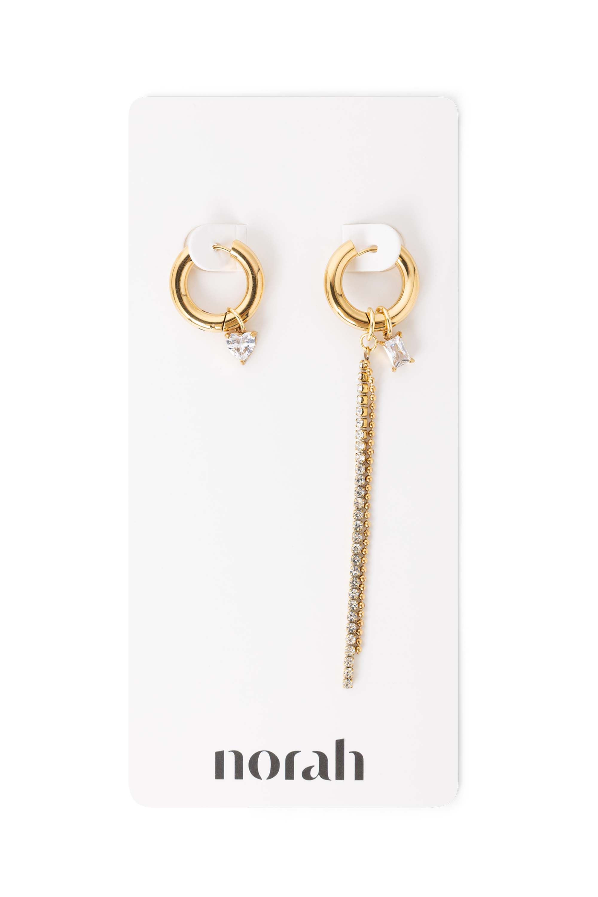 Norah Goudkleurige oorbellen met hangers gold multicolor 218534-198-ONE