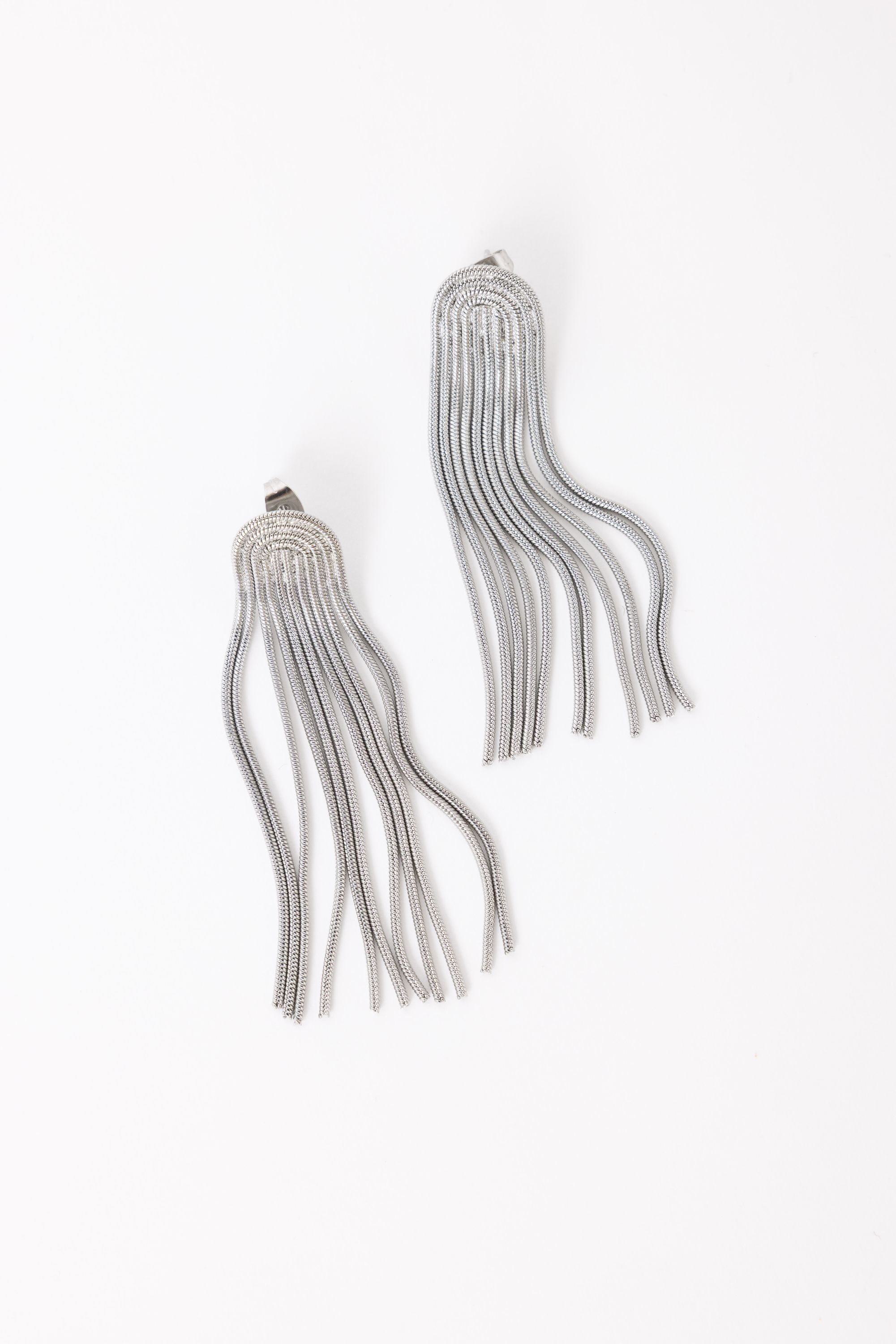 Norah Zilverkleurige waterval oorbellen silver 218543-099-ONE