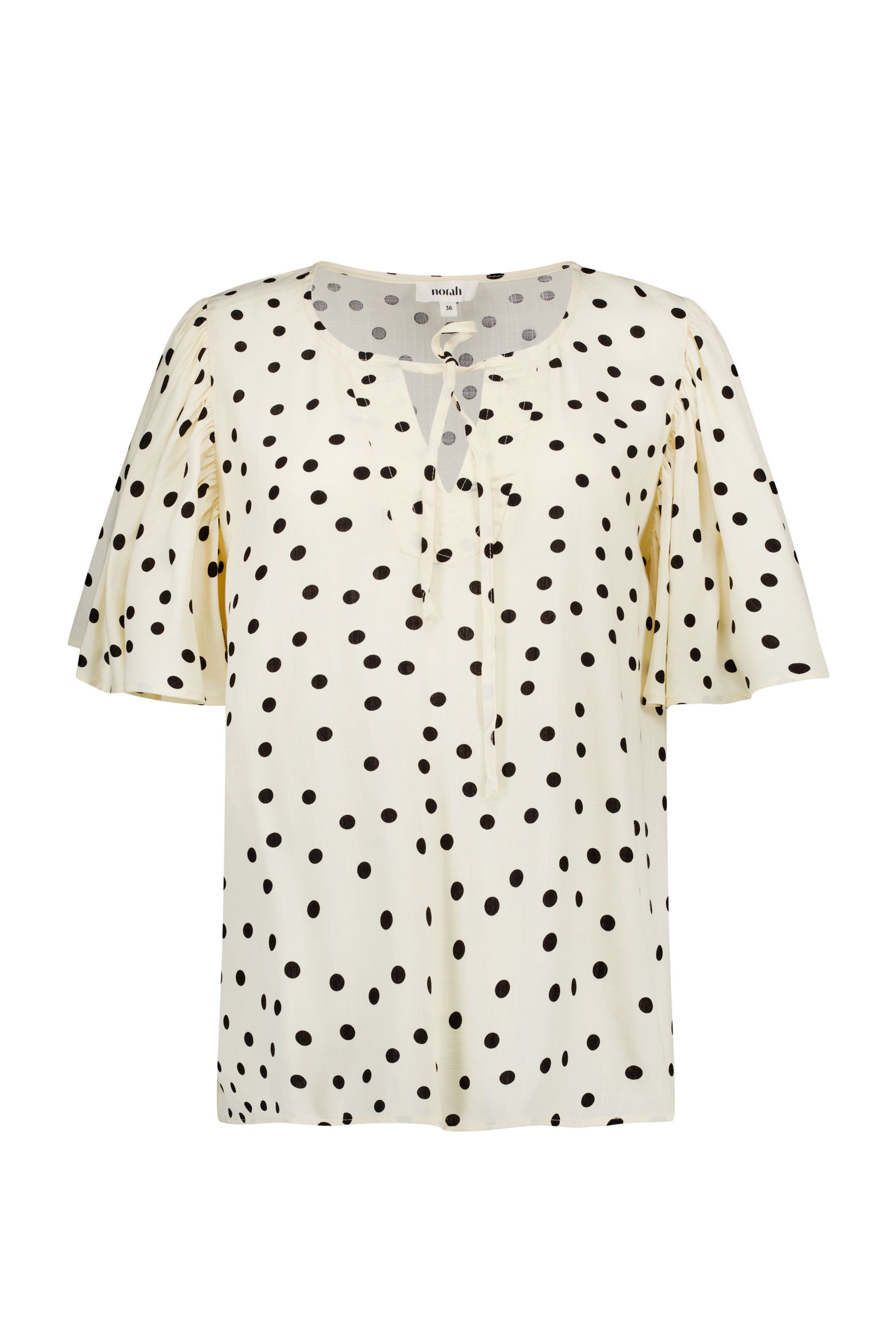 Norah Ecru/zwarte polkadot blouse ecru/black 218565-170-38