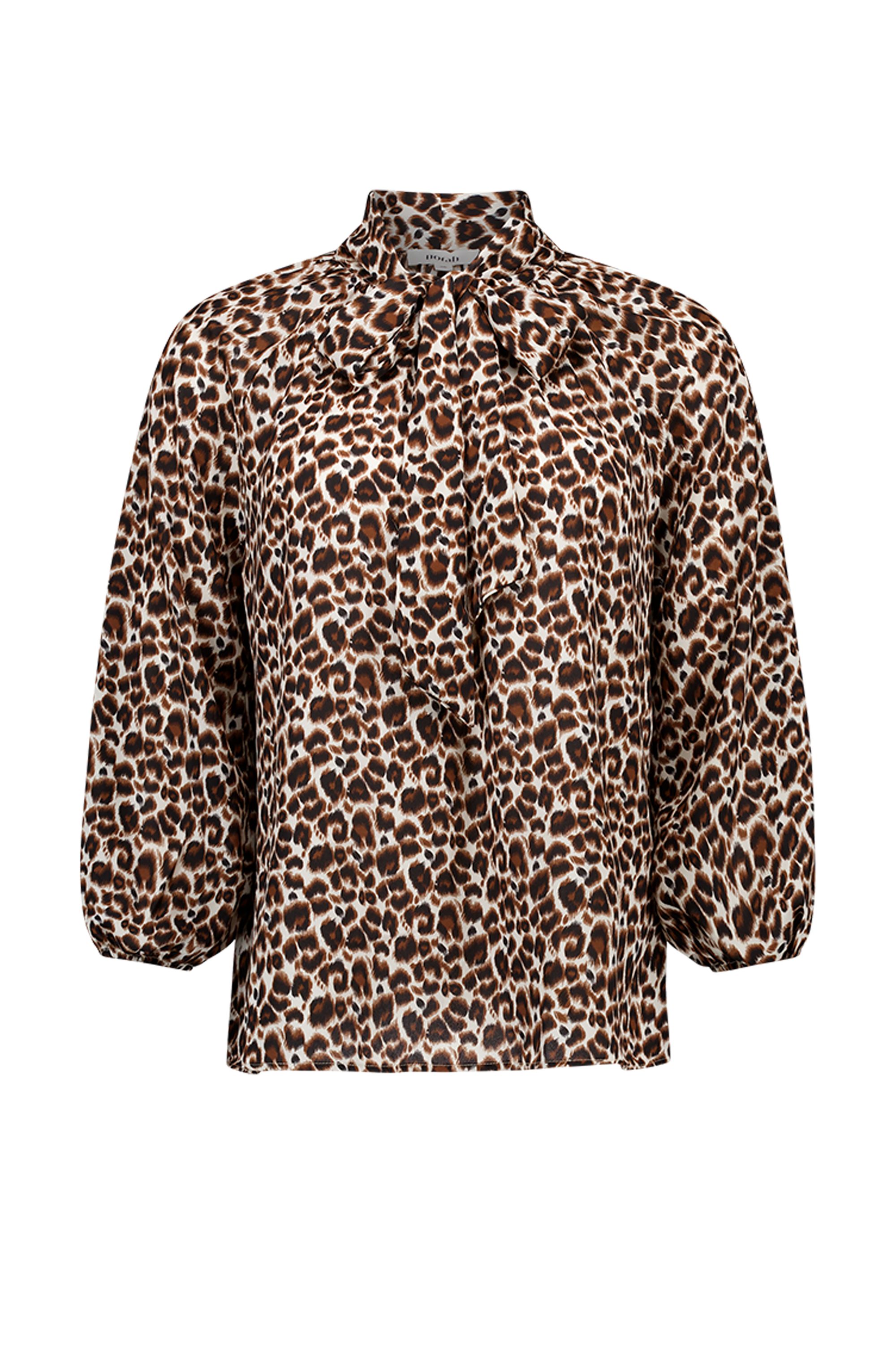 Norah Blouse met luipaardprint brown multicolor 218568-220-38