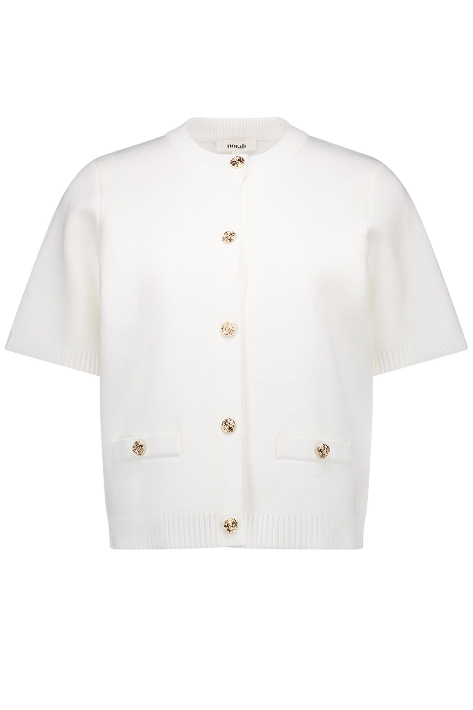 Norah Off-white gebreid vest met goudkleurige knopen off-white 218571-101-48