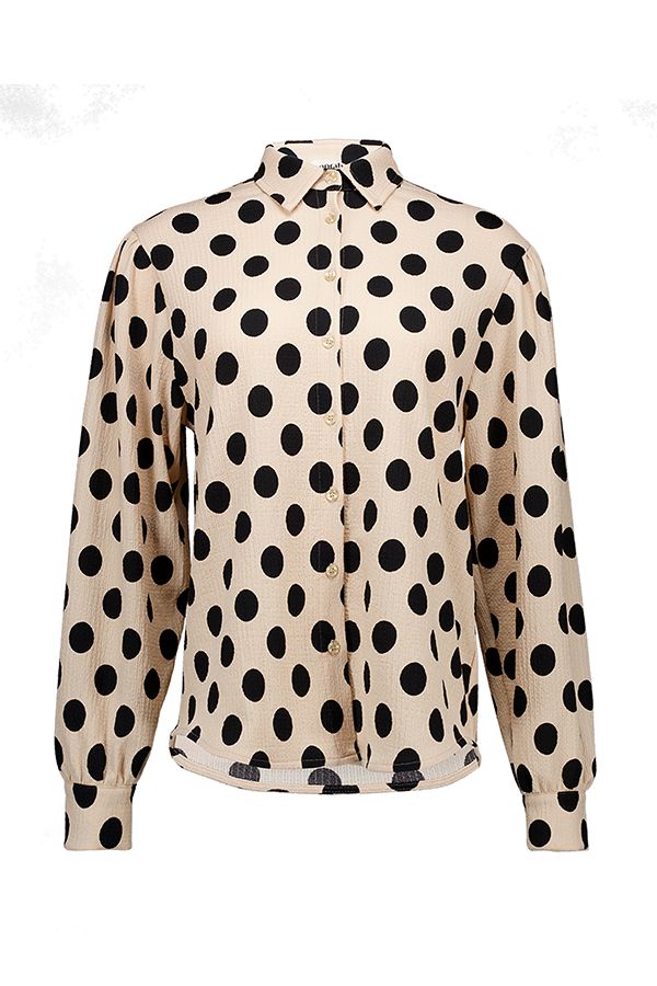 Norah Ecru blouse met stippen ecru/black 218575-170-34